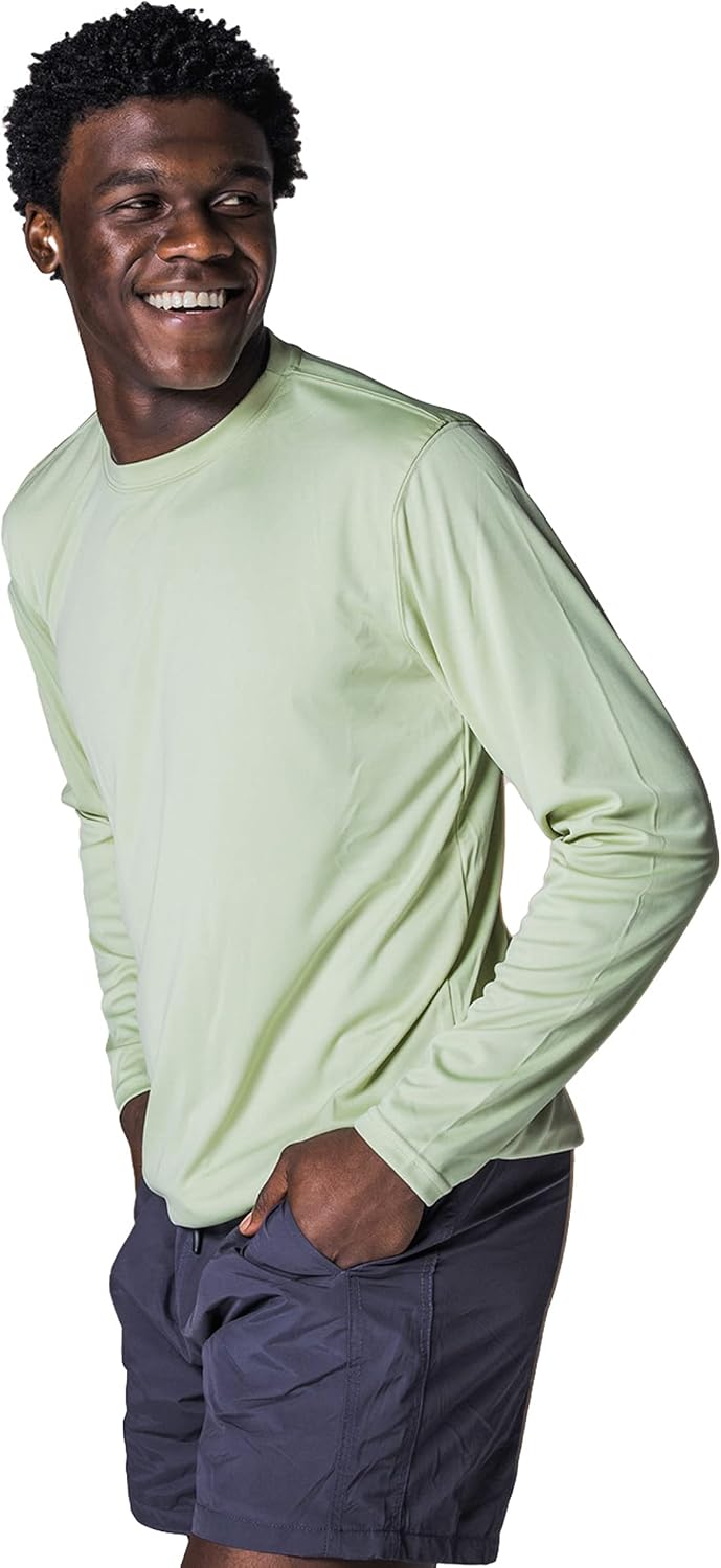 Vapor Apparel Men's Outdoor UPF 50+ Long Sleeve T-Shirt, UV Sun Protection for Fishing, Running, Hiking, Swimming