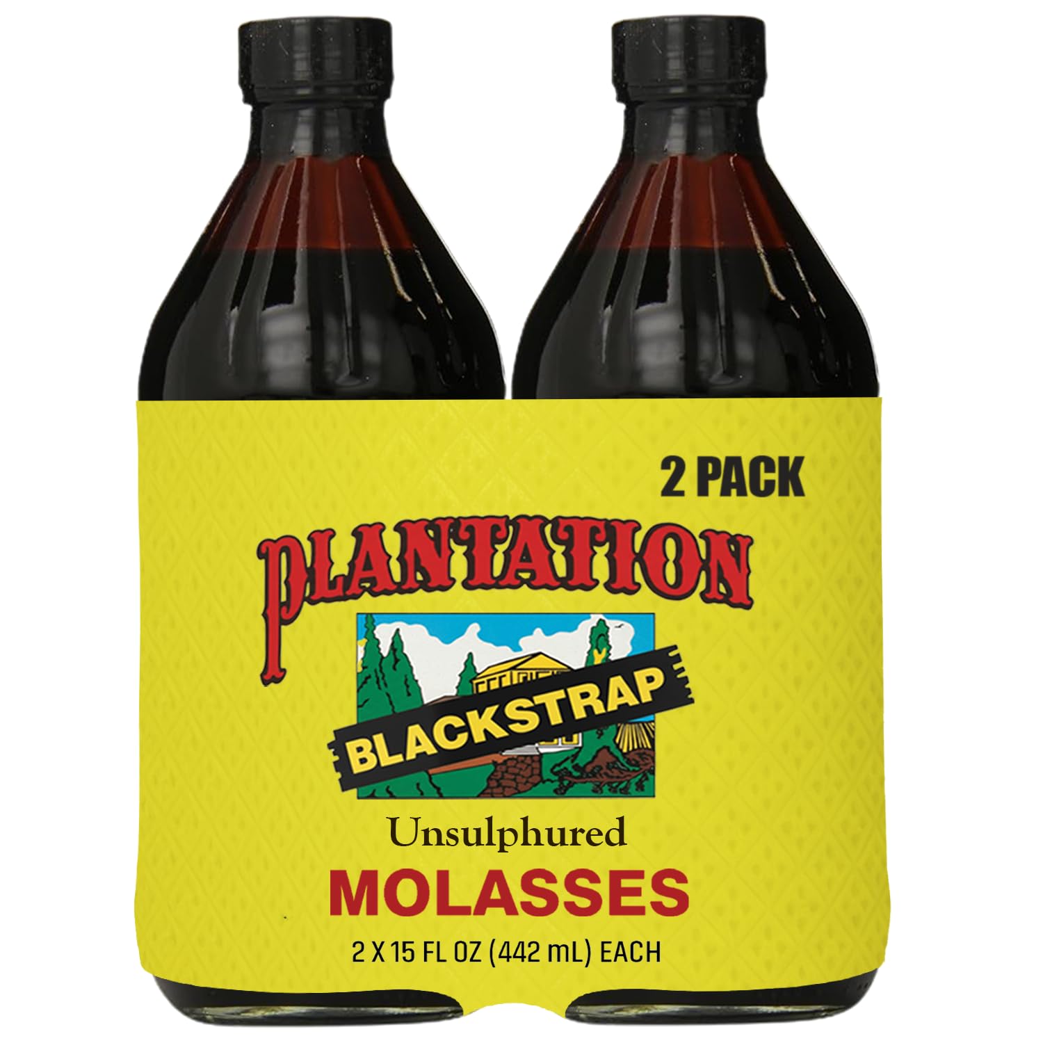 Plantation Blackstrap Molasses 31 oz – Unsulphured Blackstrap Molasses, Rich Natural Sweetener for Baking, BBQ, Baked Beans, Gingerbread & Beverages