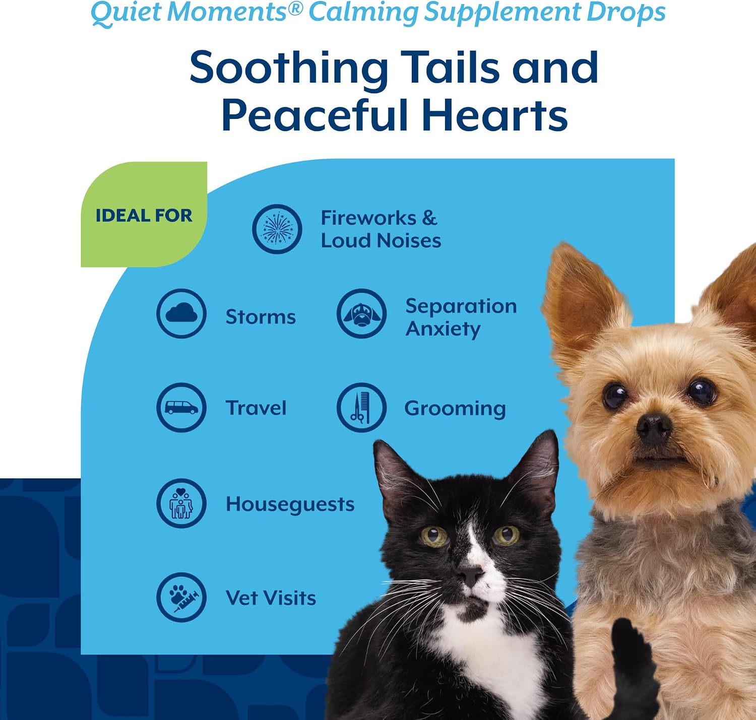 NaturVet Quiet Moments Calming Drops for Cats & Dogs - 2 Oz