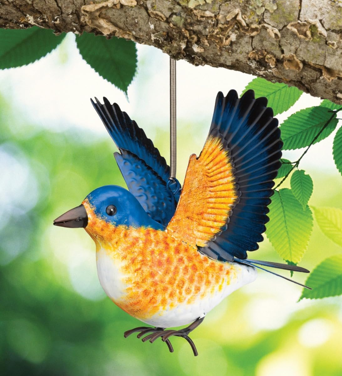 Regal Art & Gift Bird Bouncie, Hand-Painted Metal Spring Garden Decor