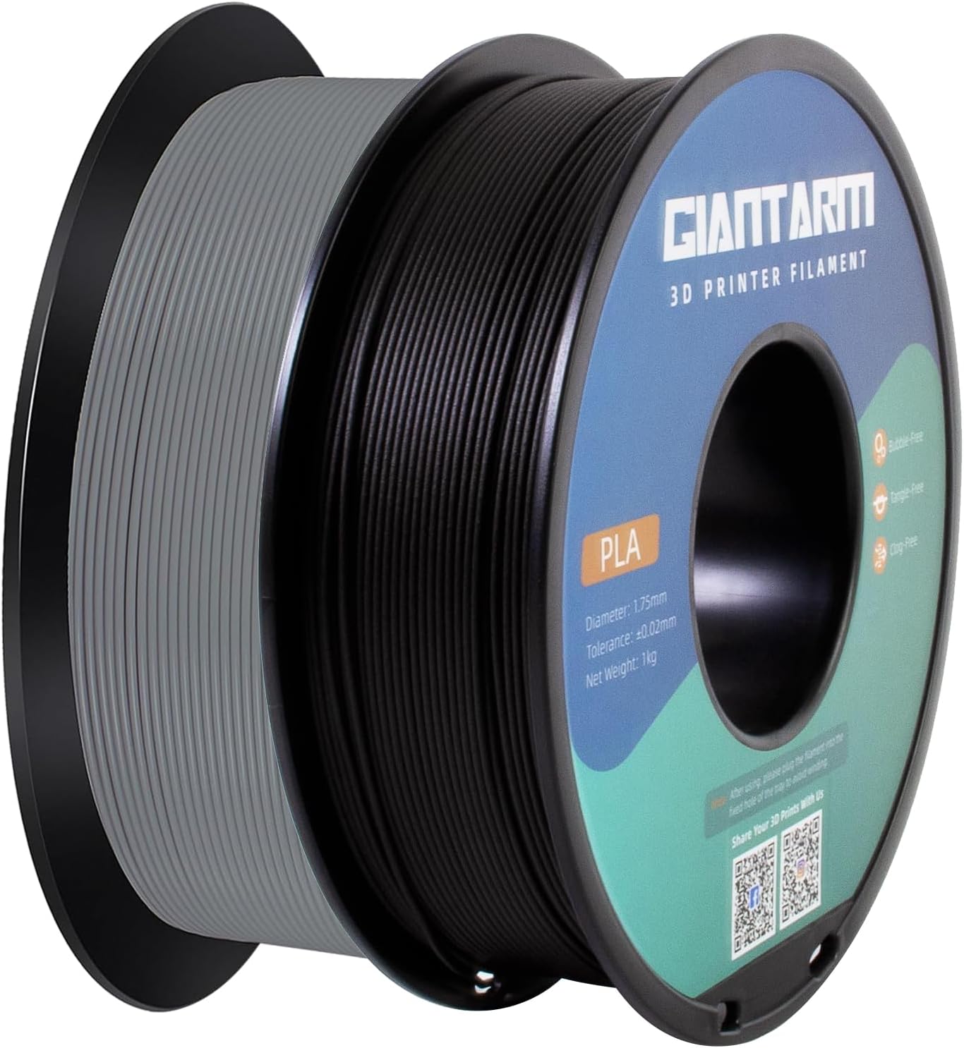 GIANTARM 3D Printer Filament, Silk Gold Pla Filament, 1Kg(2.2lbs) Spool, 1.75mm Dimension Accuracy +/- 0.03mm, 3D Printing Filament
