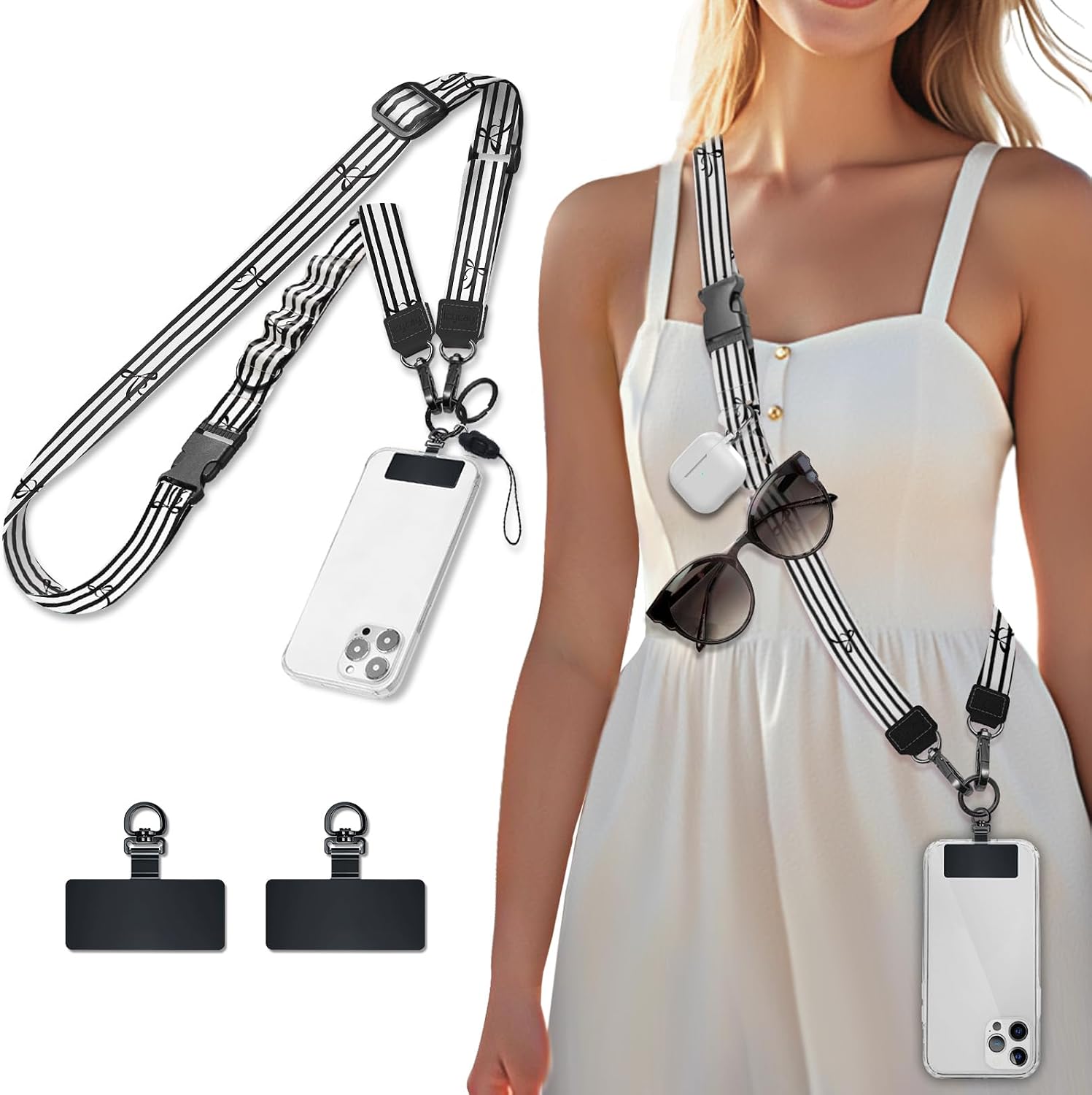 Icycay Phone Lanyard Crossbody Strap Neck Adjustable Teacher Women Cat