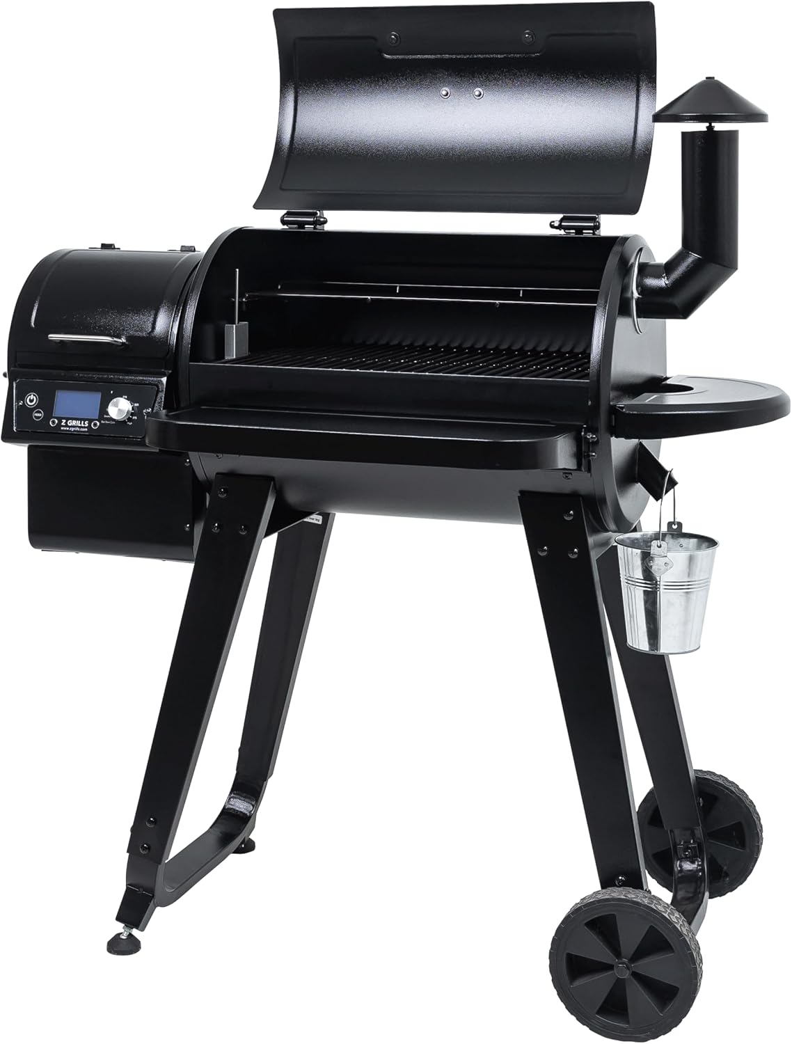 Z GRILLS Wood Pellet Smoker Grill, 8 in 1 BBQ Grill with Auto Temperature Control, 697 sq in Cooking Area for Backyard, Patio and Outdoor Cooking, 7002E, Sliver