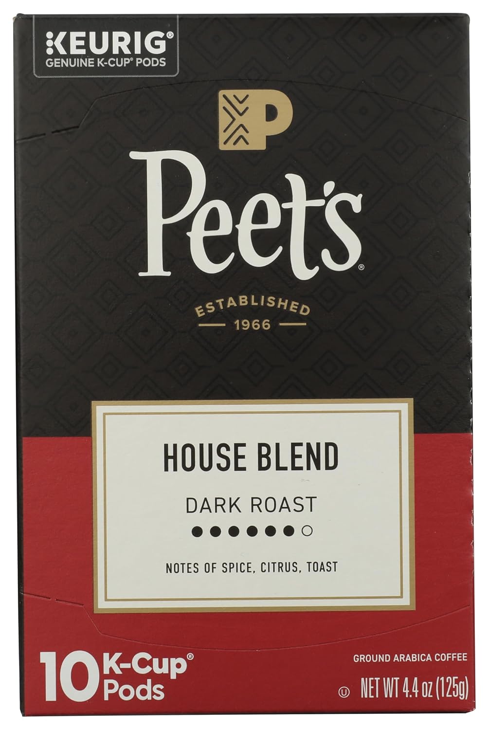 Peet's Coffee, Dark Roast Keurig K-Cup Pods, 100% Arabica Coffee - Major Dickason's Blend 32 Count (1 Box of 32 K-Cup Pods)