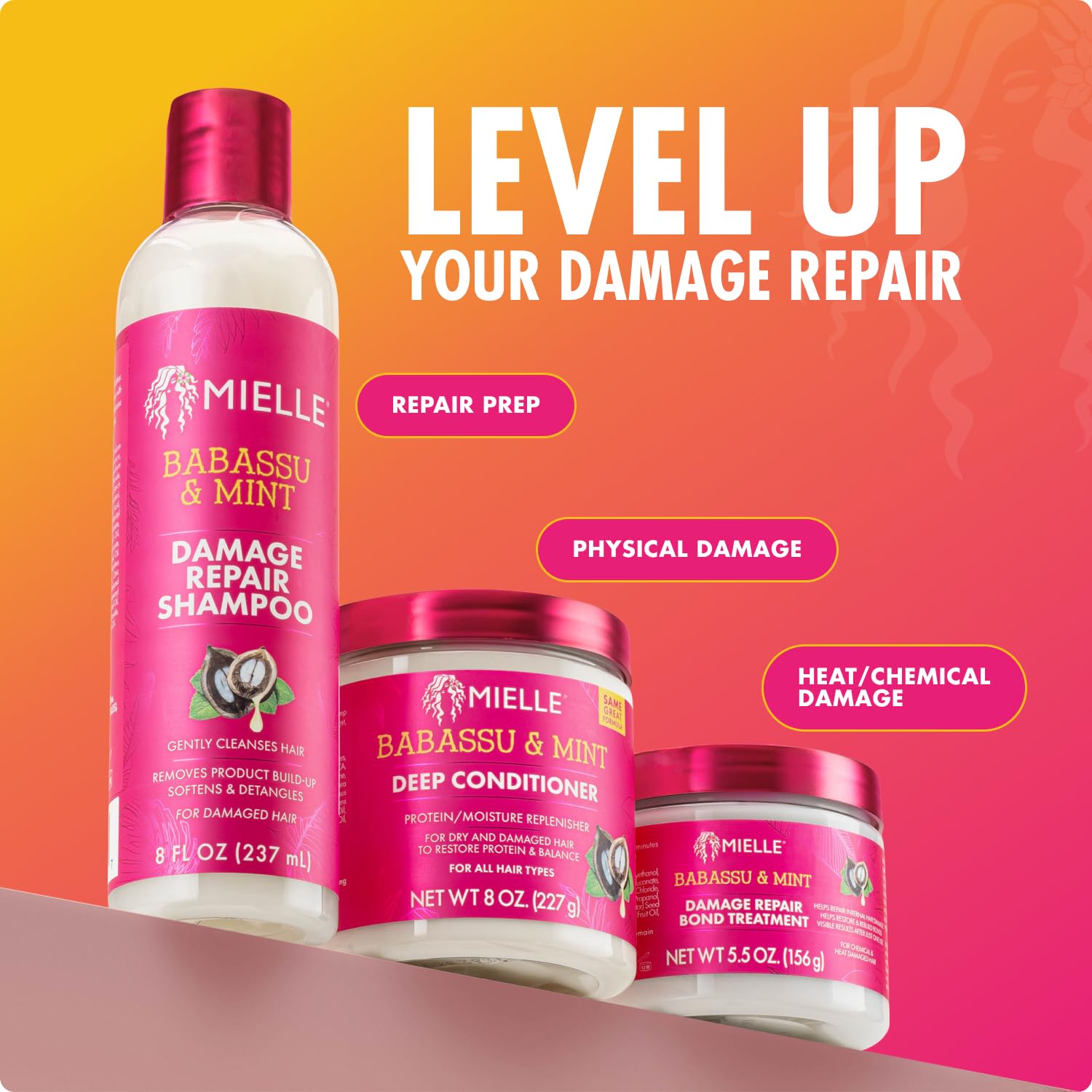 Mielle Organics Babassu & Mint Deep Conditioner with Protein, Moisturizing & Conditioning Deep Treatment, Hydrating Repair for Dry, Damaged