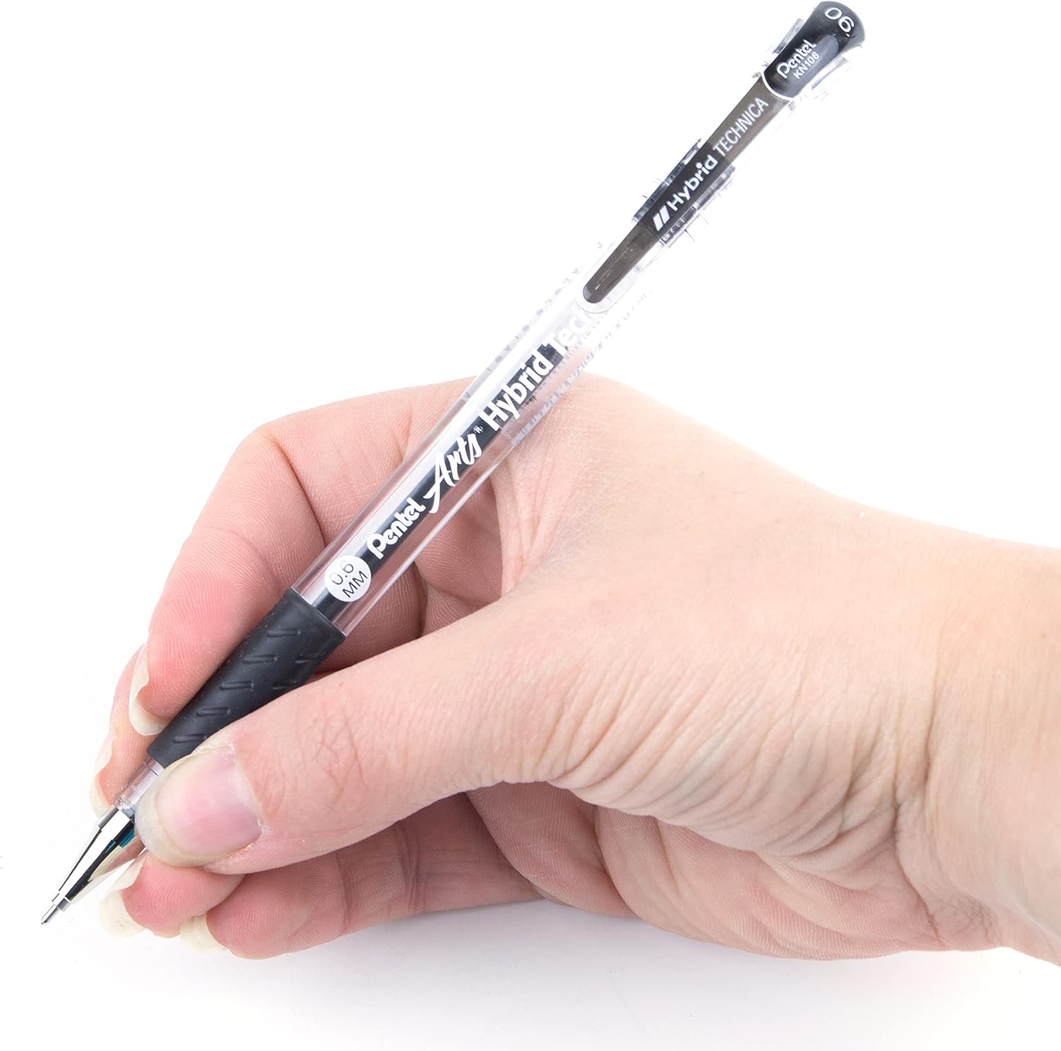Pentel Arts Hybrid Technica Pen, (0.3mm), Ultra Fine Point, Black Ink, Box of 12 (KN103-A)