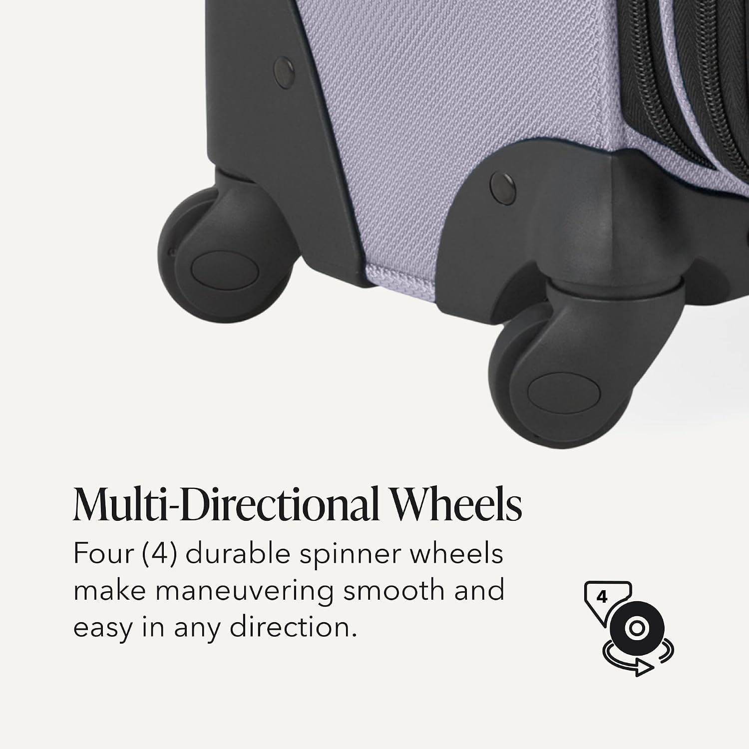 SWISSGEAR Sion Carry-On Spinner Luggage, Softside Expandable, Lightweight Suitcase, Dark Grey, 22.75-Inch