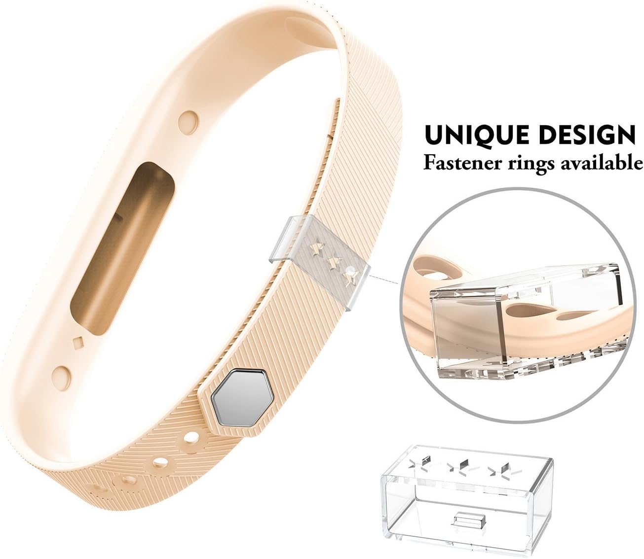 LEEFOX Compatible with Flex 2 band, Adjustable Replacement for Flex 2 Accessory Silicon Wristband w/Fastener Clasp Fitness Strap for Original Flex 2