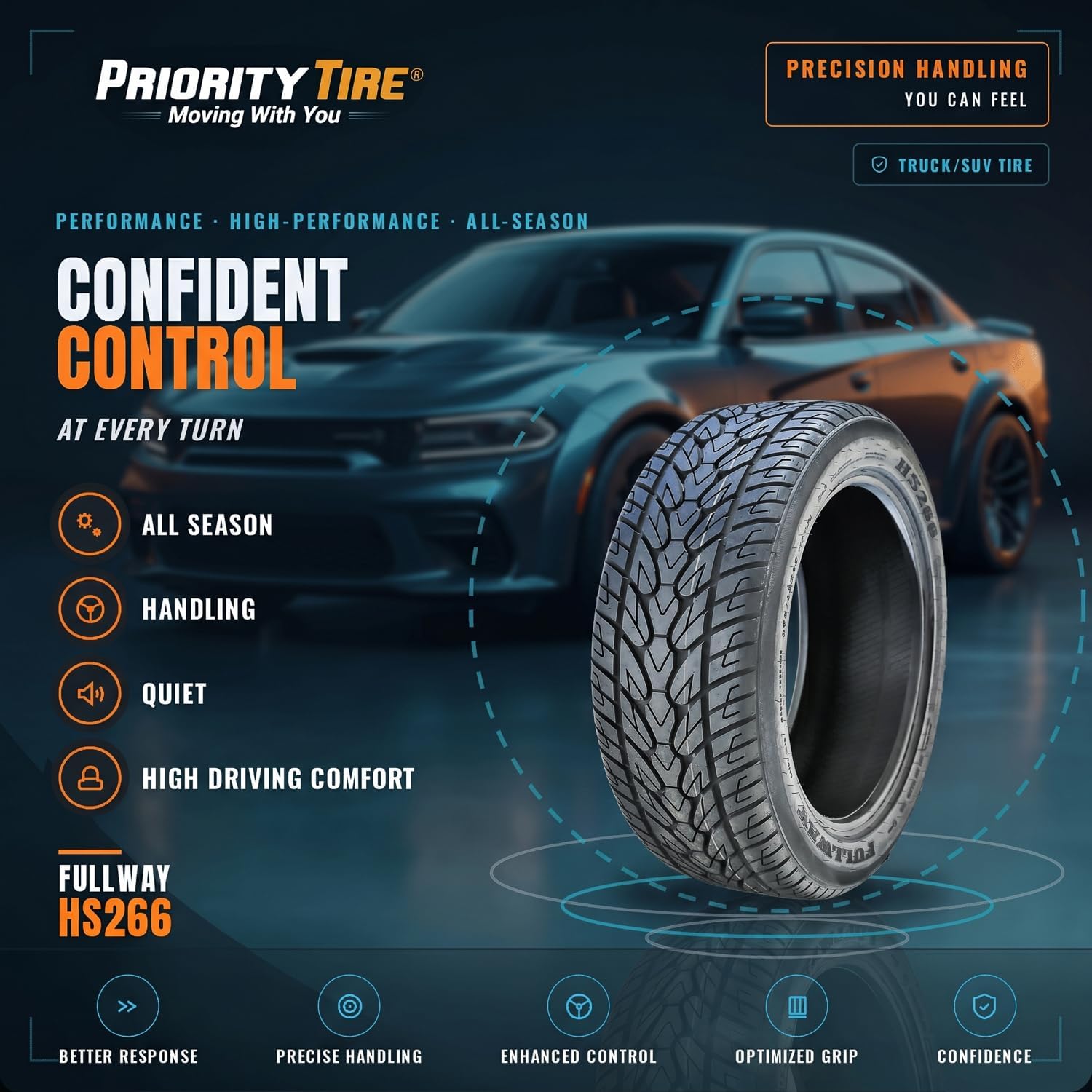 Fullway HS266 275/55R20 117H All Season XL Performance 20 inch Tire