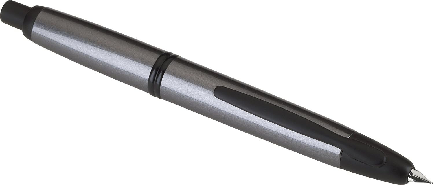 PILOT Vanishing Point Collection Refillable & Retractable Fountain Pen, Matte Black Barrel, Blue Ink, Fine Nib (60580)