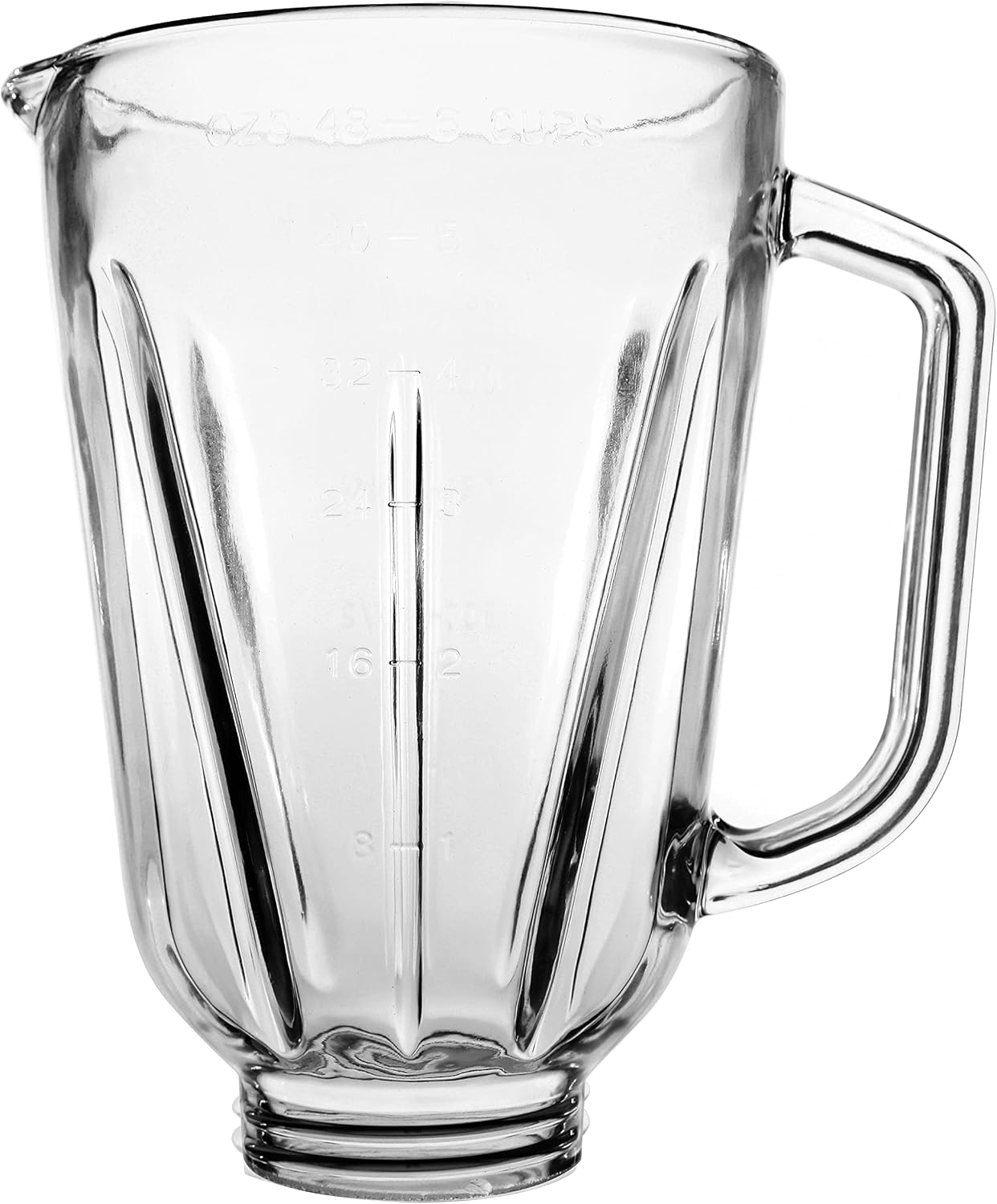 Univen 6 Cup Round Glass Blender Jar Compatible with Hamilton Beach Blenders