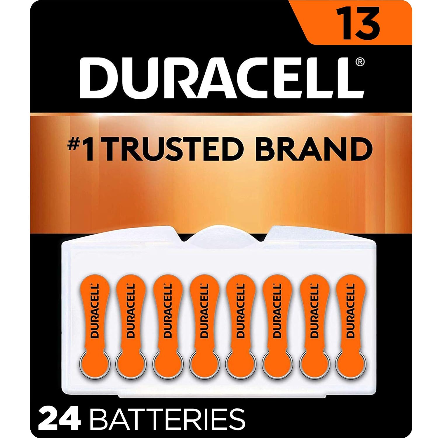 Duracell Hearing Aid Batteries Size 312, Brown, 16 Count (Pack of 1), Long-lasting Power, Extra-long EasyTab Install