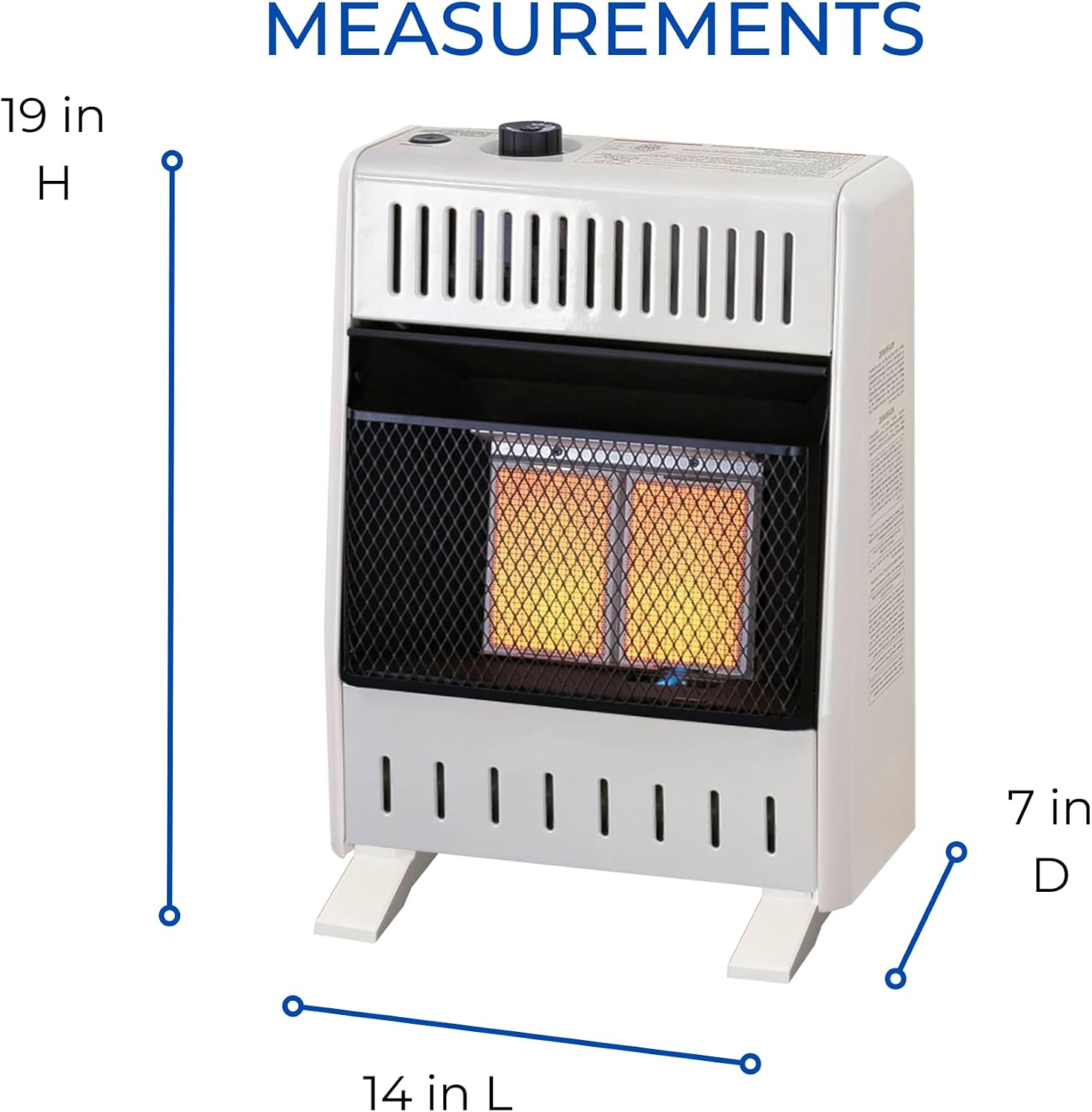 ProCom Heating Liquid Propane Ventless Infrared Plaque Heater With Base Feet - 10,000 BTU, Manual Control - Model# ML100HPA-B