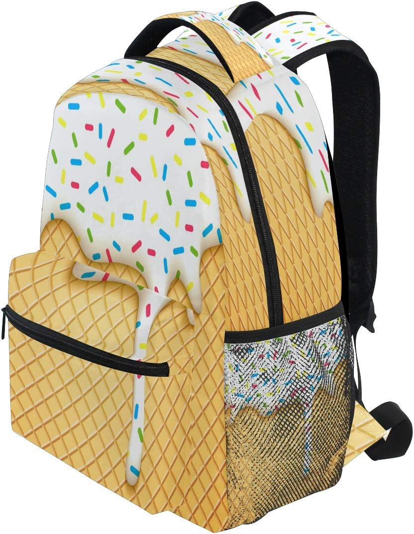 Blueangle Ice Cream Backpack for Girls, Cute School Laptop Backpack