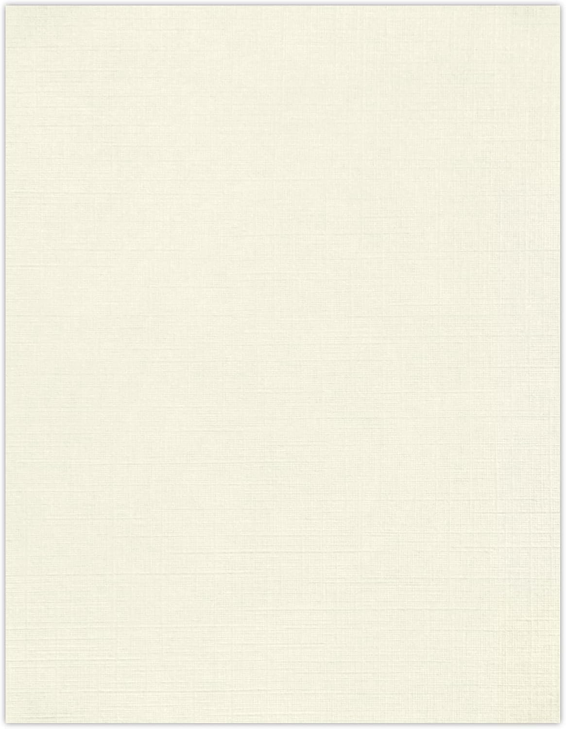 LUXPaper 8.5" x 11" Linen Paper | Letter Size | White Linen | 24lb. Paper Weight (60lb. Text) | 50 Qty