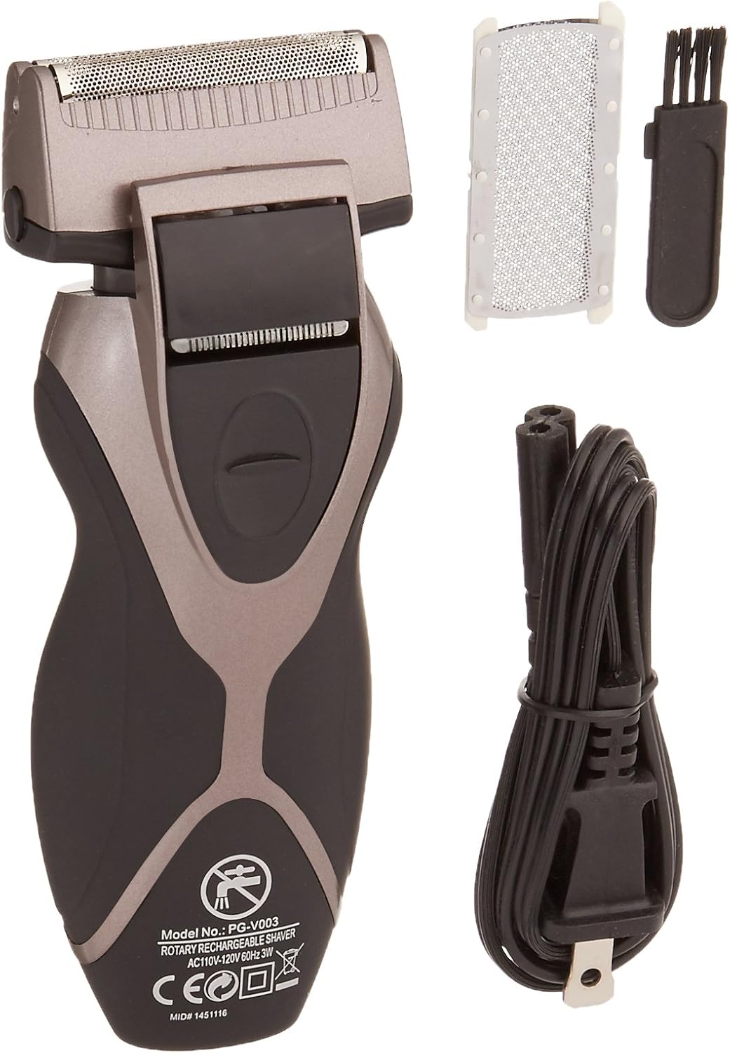 VIVITAR PG-V003 FoilDuo 2-Head Foil Shaver, Black
