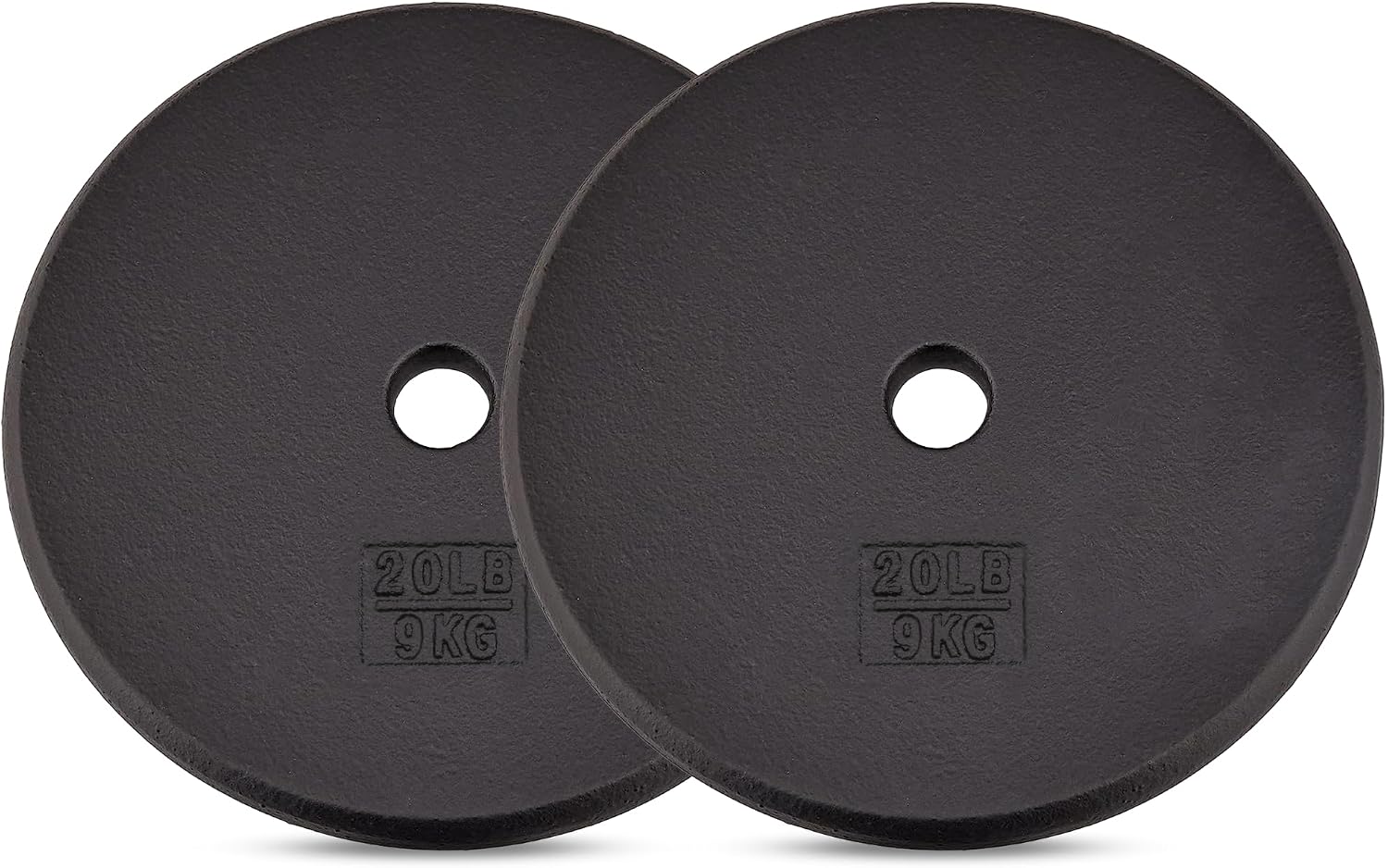 Yes4All Standard Weight Plates, 1-Inch Cast Iron Barbell Weights, Wide Range 5–50 LB, Ideal for Strength Training & Workout Routine, Available in Single, Pair & Set of 4