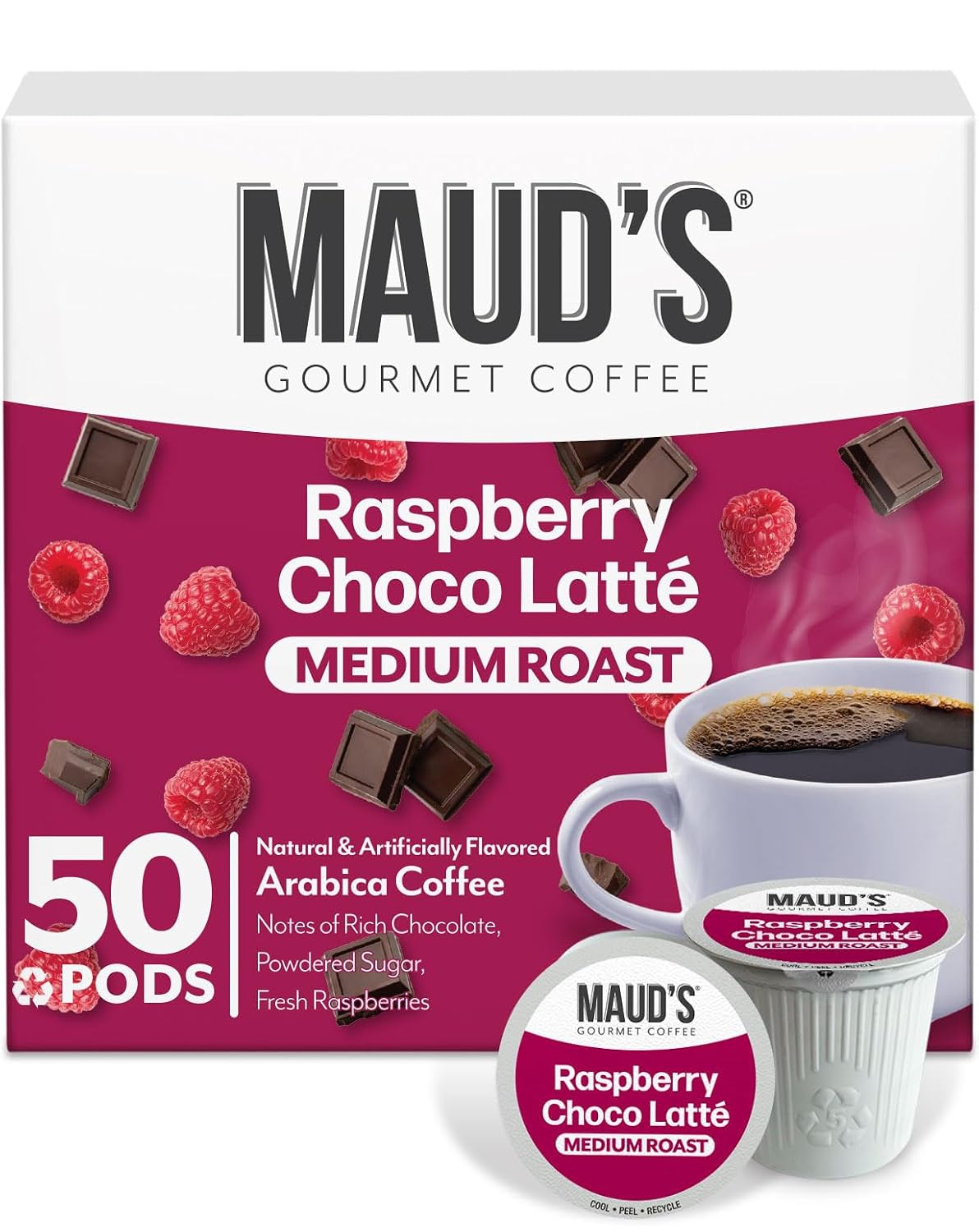 Maud's Family Pack Coffee Pods Variety Pack, 136ct, 12 Assorted Flavors | Medium Roast Flavored Coffee in Single Serve Pods – 100% Arabica Coffee, Compatible with Keurig Coffee Makers