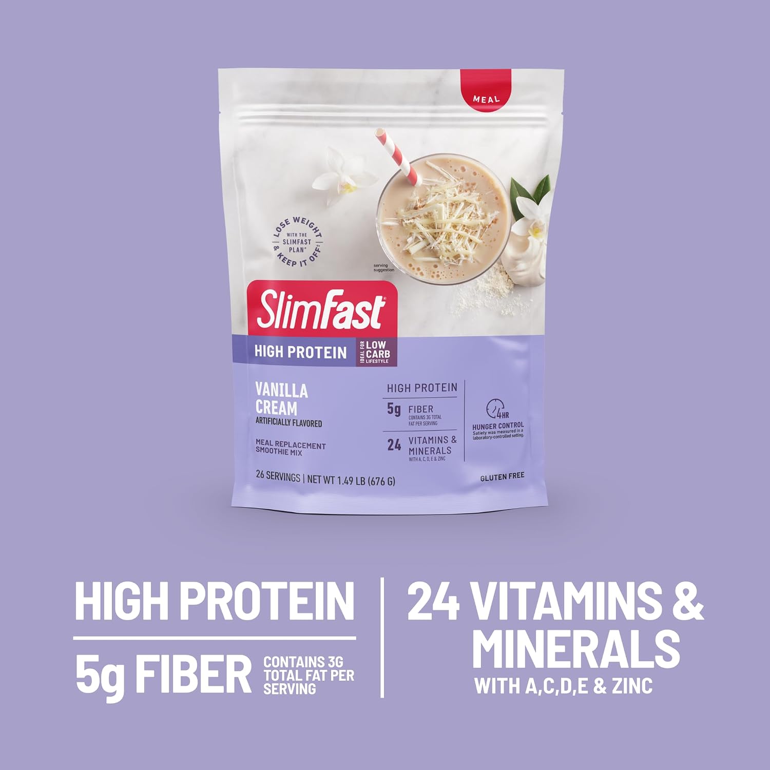 SlimFast High Protein Meal Replacement Shake Powder, 12 Servings (Pack of 2), Advanced Nutrition Smoothie Mix, Digestive Support, Gluten Free, Creamy Chocolate, 20g of Protein (Packaging May Vary)