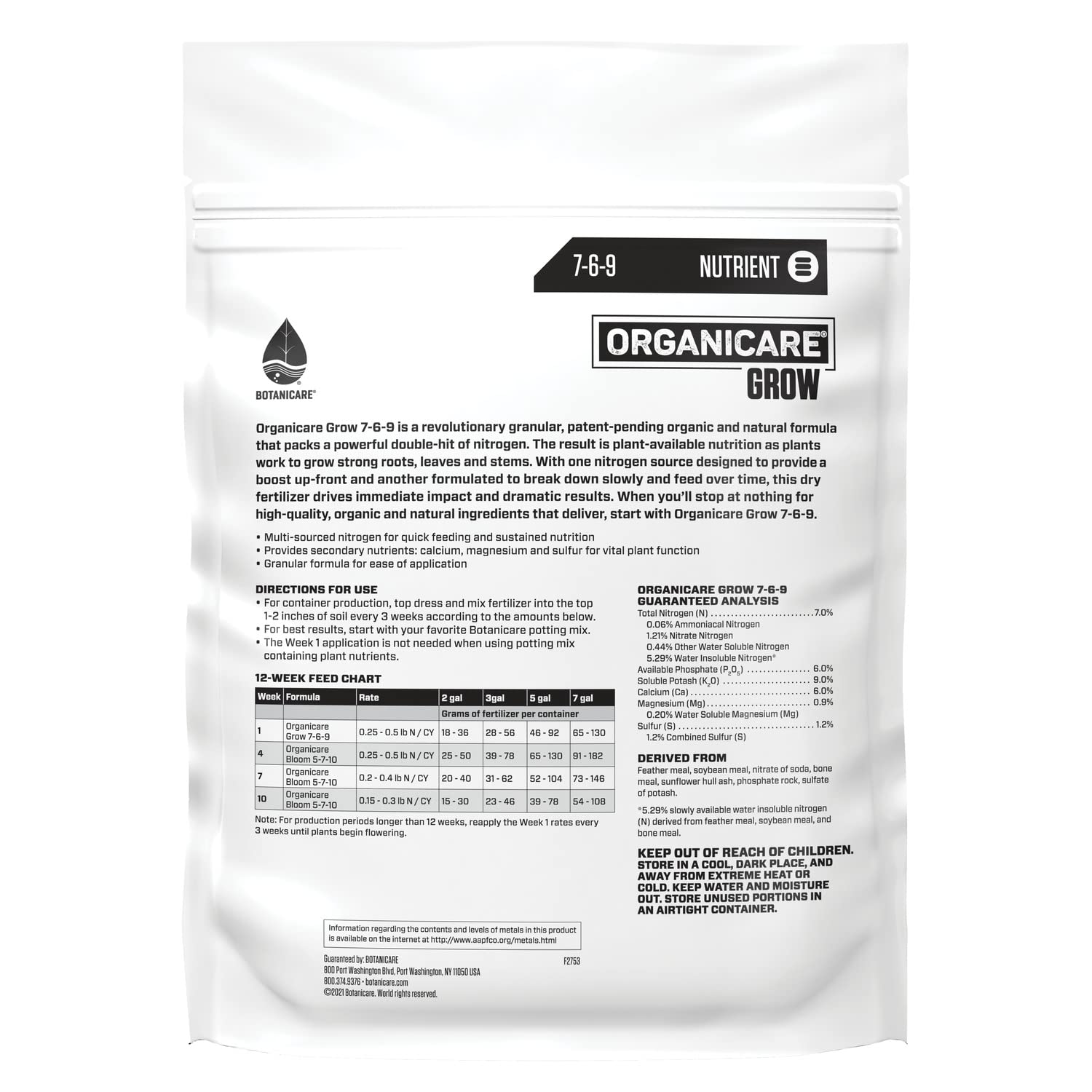 Botanicare Cal-Mag Plus, A Calcium, Magnesium, and Iron Plant Supplement, Corrects Common Plant Deficiencies, Add to Water or Use as a Spray, 2-0-0 NPK, 1-Gallon