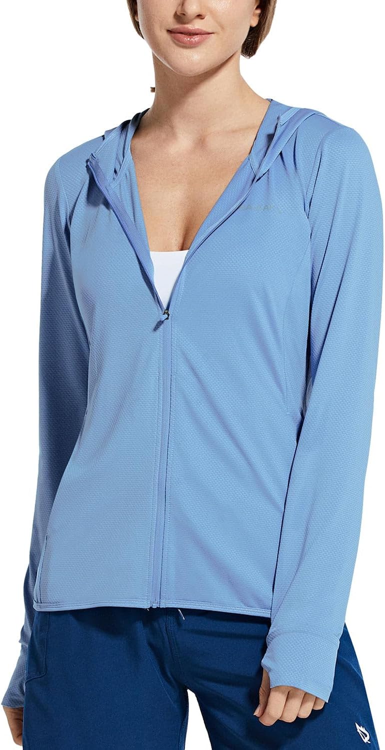 baleaf Women's Sun Protection Hoodie Jacket UPF 50+ Full Zip with Pocket