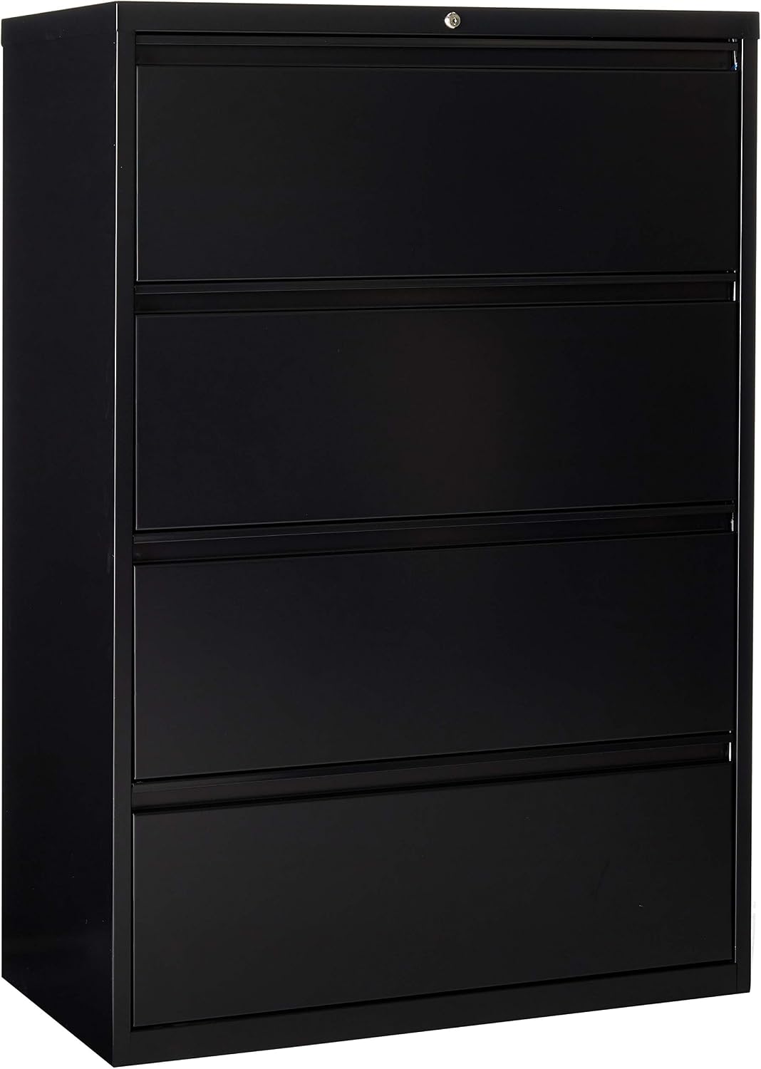 Lorell 4-Drawer Lateral File, 36 by 18-5/8 by 52-1/2-Inch, Black