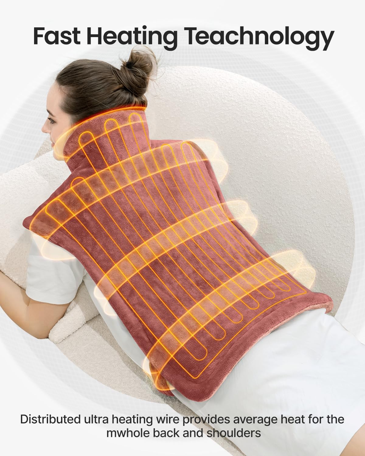 RENPHO Heating Pad for Back, Gift for Women & Men, FSA Eligible HSA