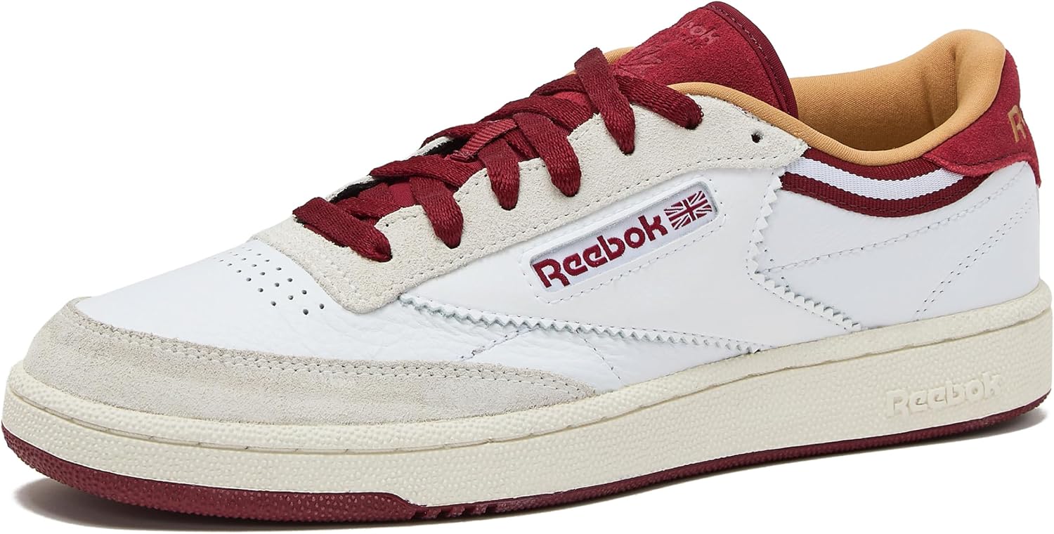 Reebok Club C 85 Mens Tennis Shoes, Casual Fashion White Sneakers for Men