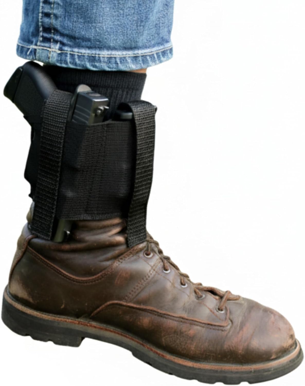 Daltech Force­ Ankle Holster and Mag Holster with Padded Neoprene - CCW Concealed Carry Gun Ankle Holster, Black