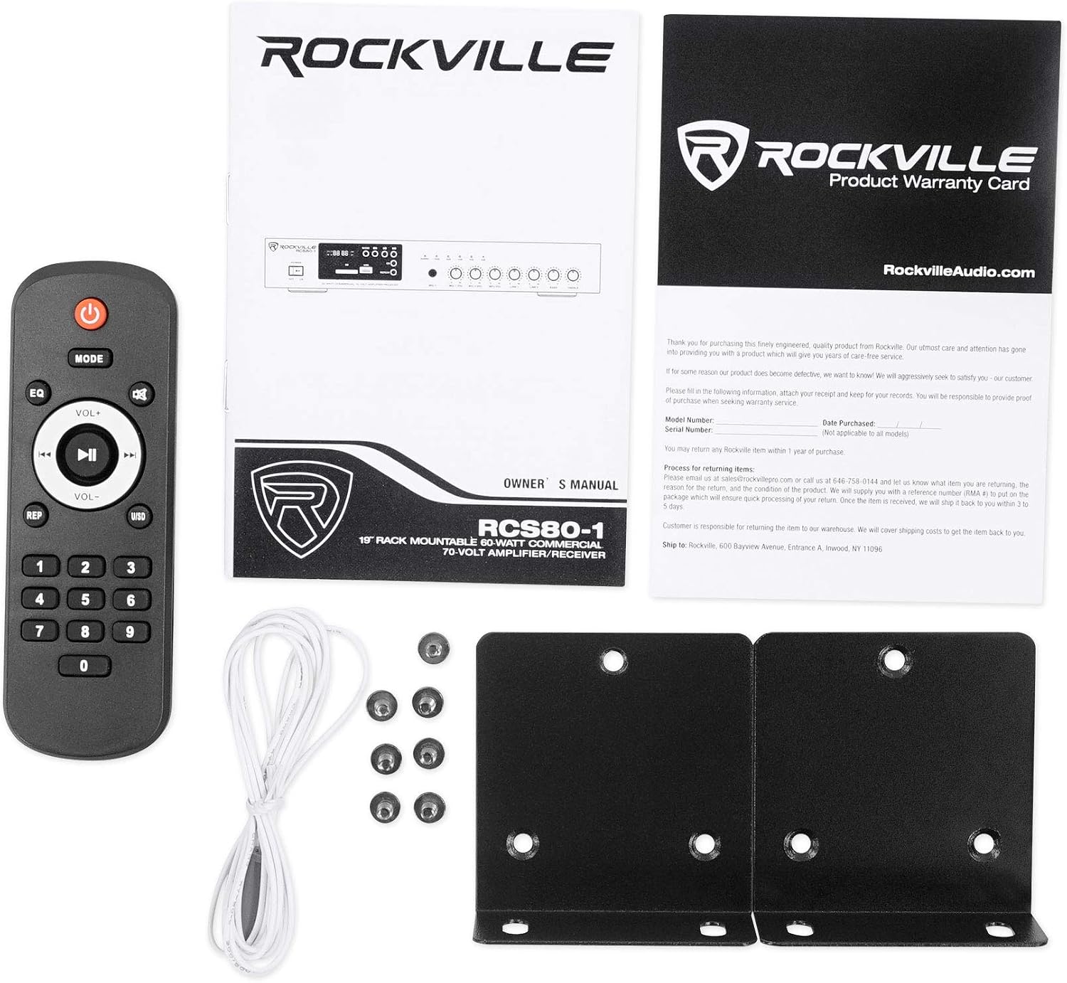 Rockville RCS80-1 60W 70V Commercial Amplifier with Bluetooth Receiver