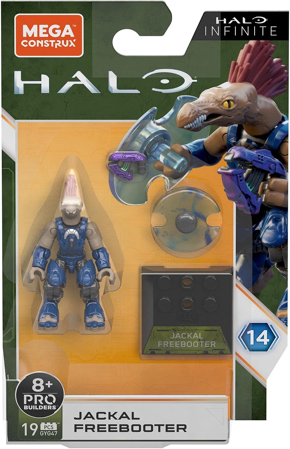 Mega Halo Heroes Construx Pro Builders Series 14 Jackal Freebooter Figure GVP47
