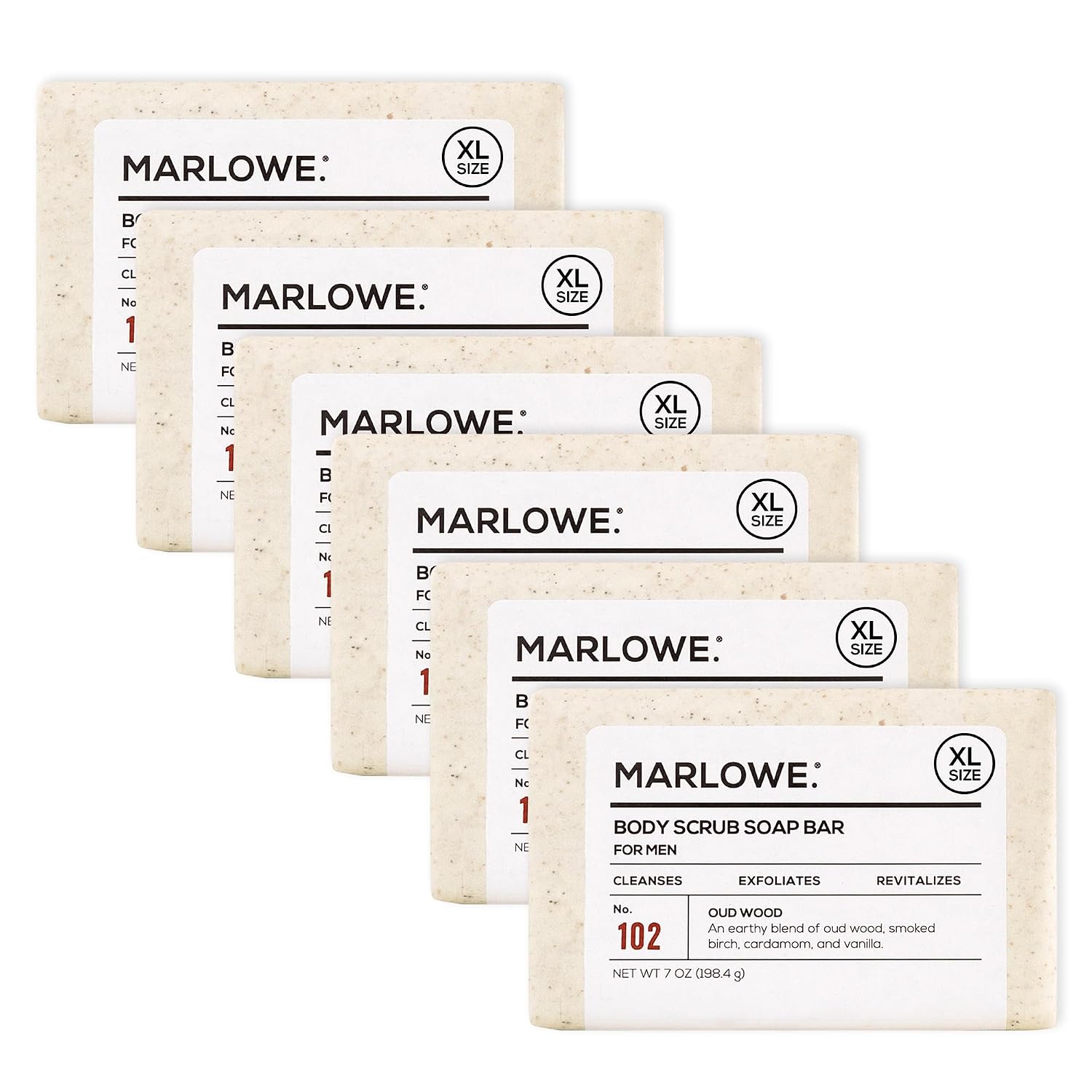 MARLOWE. Body Scrub Soap, Exfoliating Soap Bar, Sage + Fir, 7 oz | Scrub Soap Bar that deeply cleanses and exfoliates while buffing away rough, dry skin. Original Sage + Fir scent.