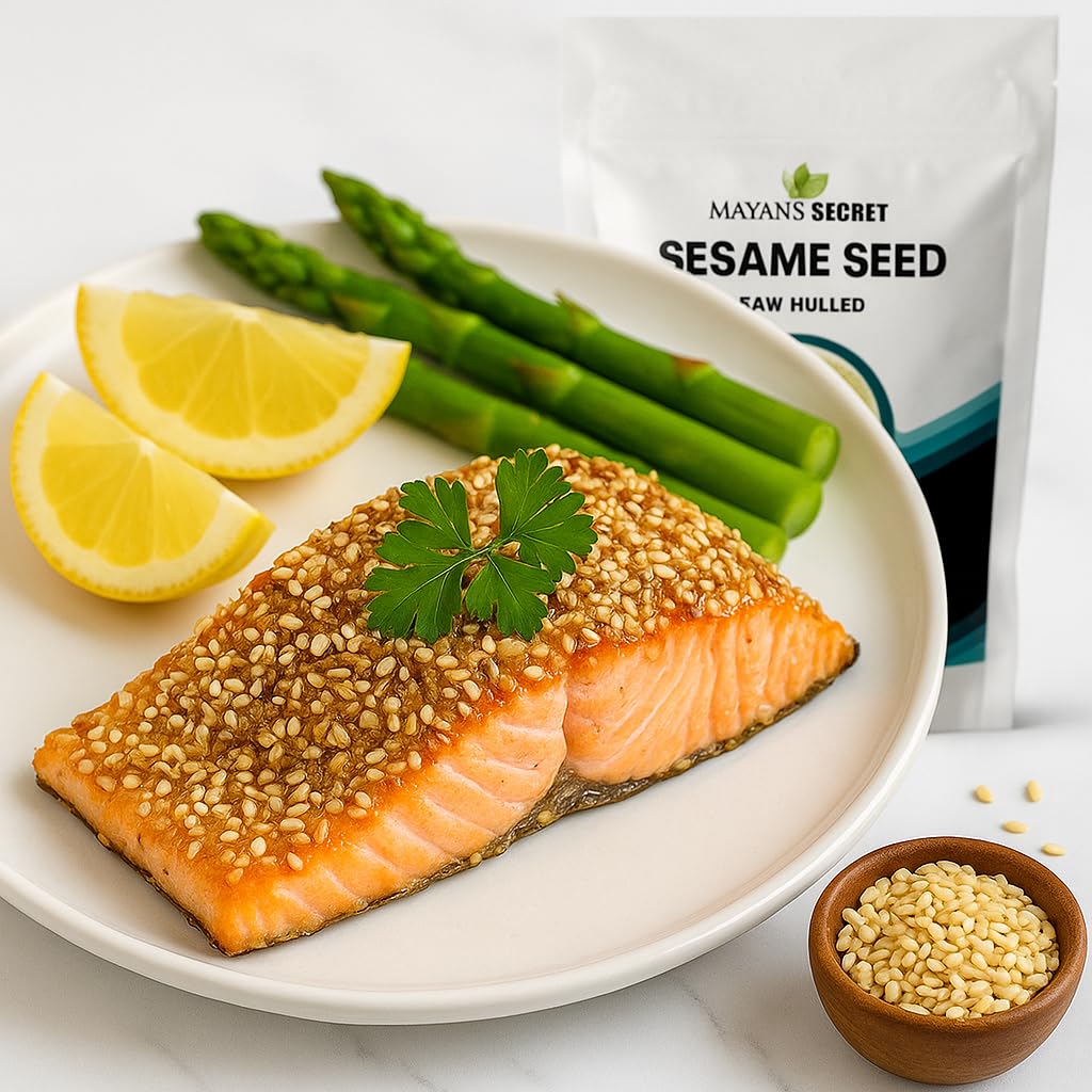 Mayan's Secret Certified Organic hulled Sesame Seeds, 2 Lbs - Gluten Free, Raw, Keto Friendly