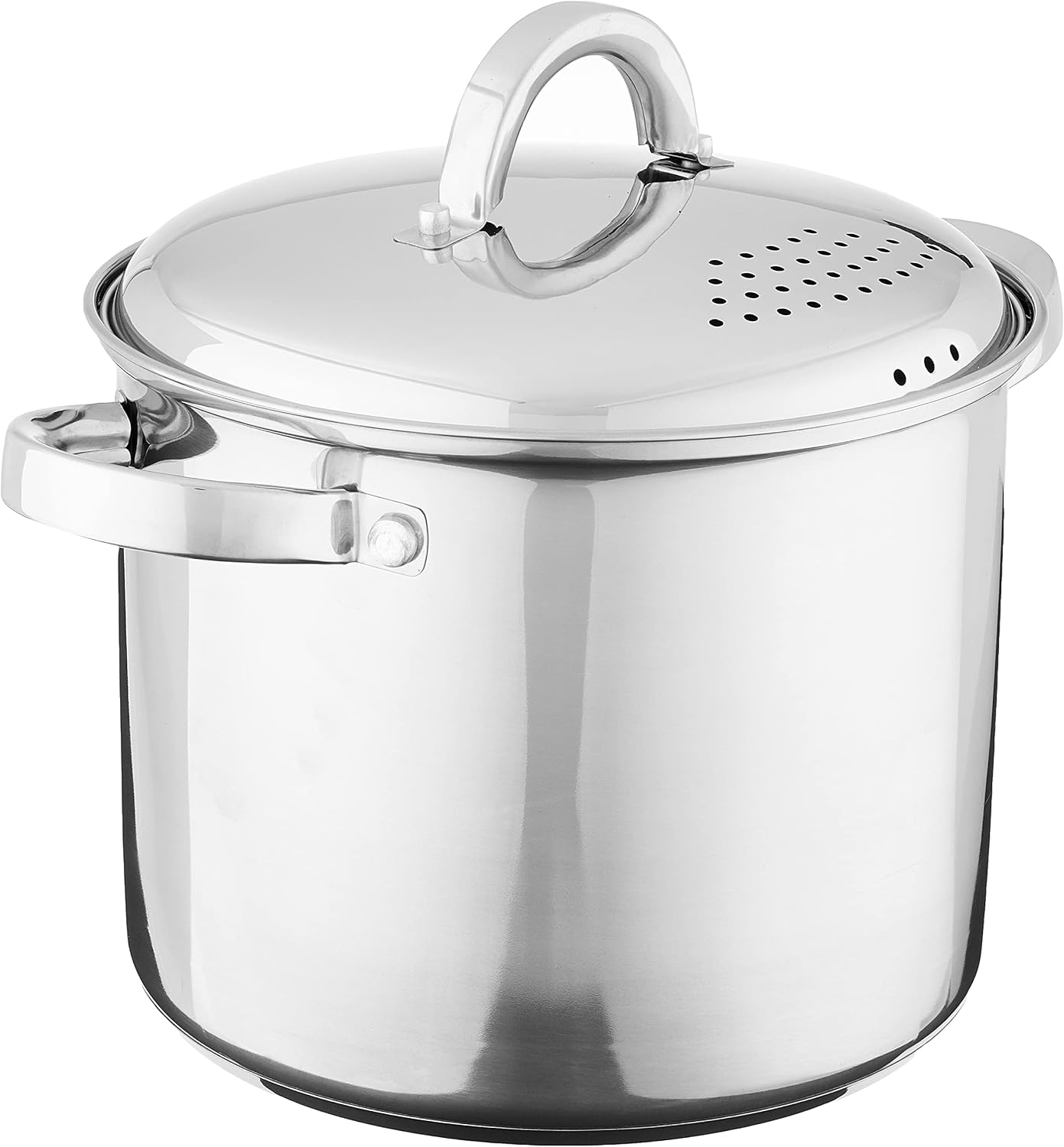 Oster Dutch Oven with Steamer Basket 3-Quart - Sangerfield Stainless Steel, Stovetop Steamer for Vegetables, Rice & Tamales, Dishwasher Safe
