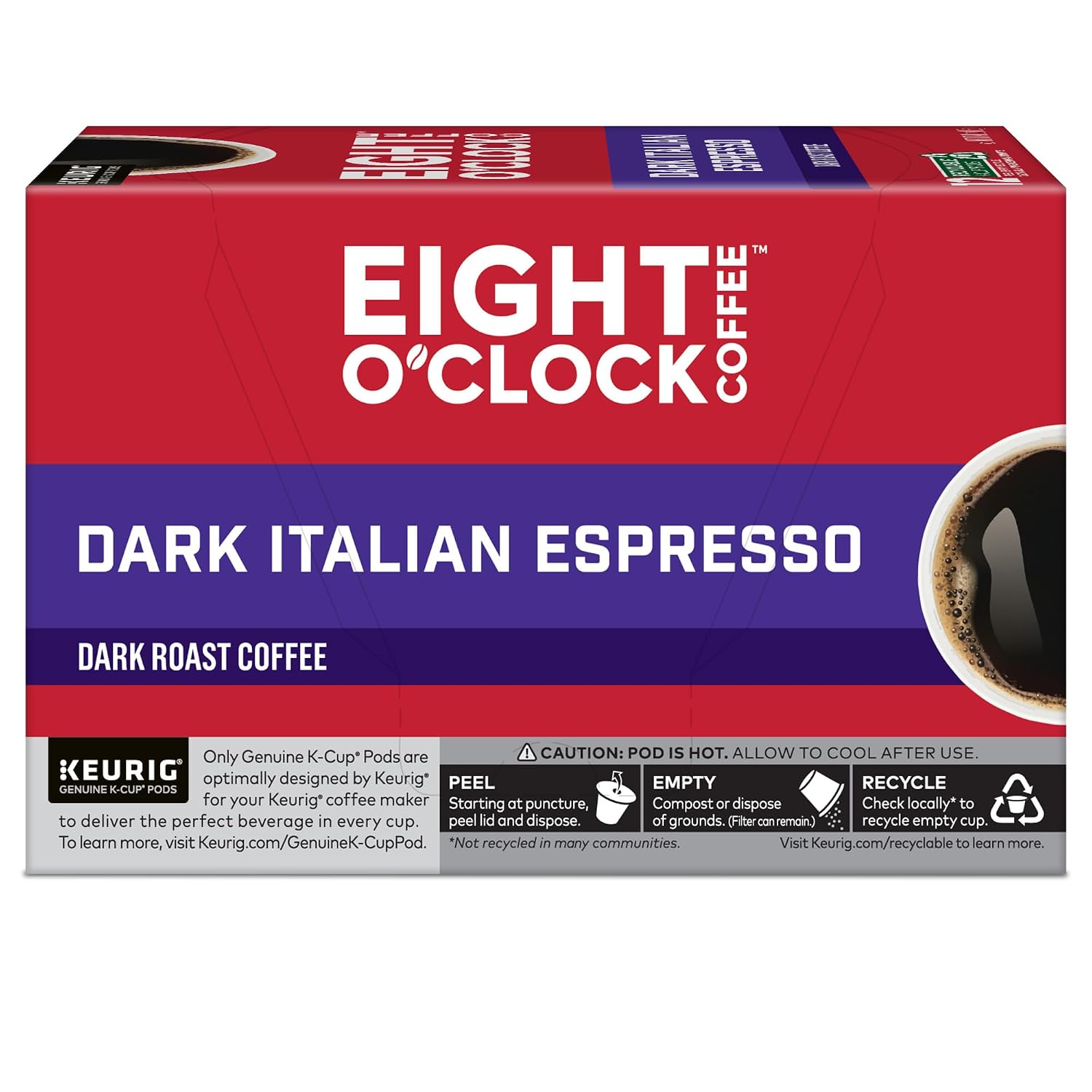 Eight O'Clock Coffee The Original, Single-Serve Keurig K-Cup Pods, Medium Roast Coffee Pods, 72 Count