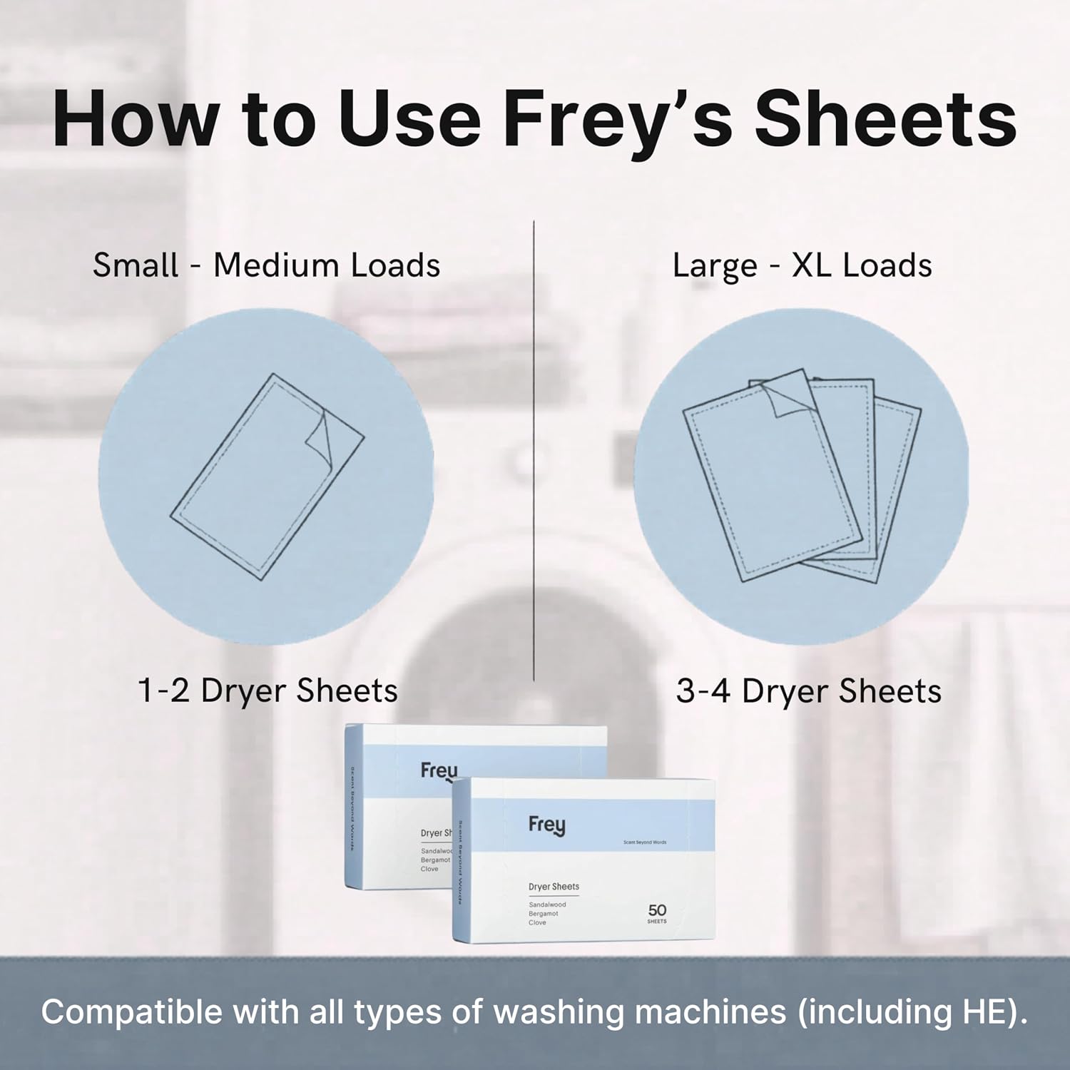 FREY Naturally Scented Dryer Sheets, 2-Pack, Cedar Grove