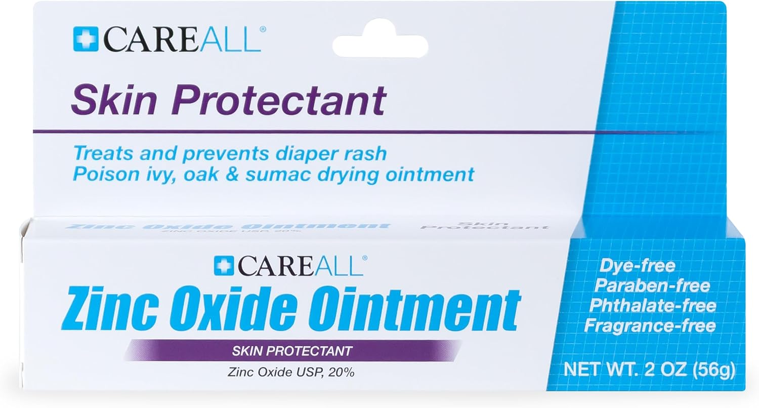 CareAll Zinc Oxide 20% Skin Protectant Barrier Ointment 2 oz, Relieves