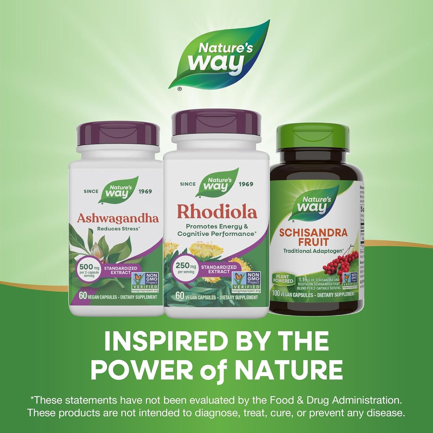 Nature's Way Rhodiola - 250mg per Serving - Rhodiola Capsules for Cognitive Performance & Energy Support* - Adaptogenic Herb* - Non-GMO Project