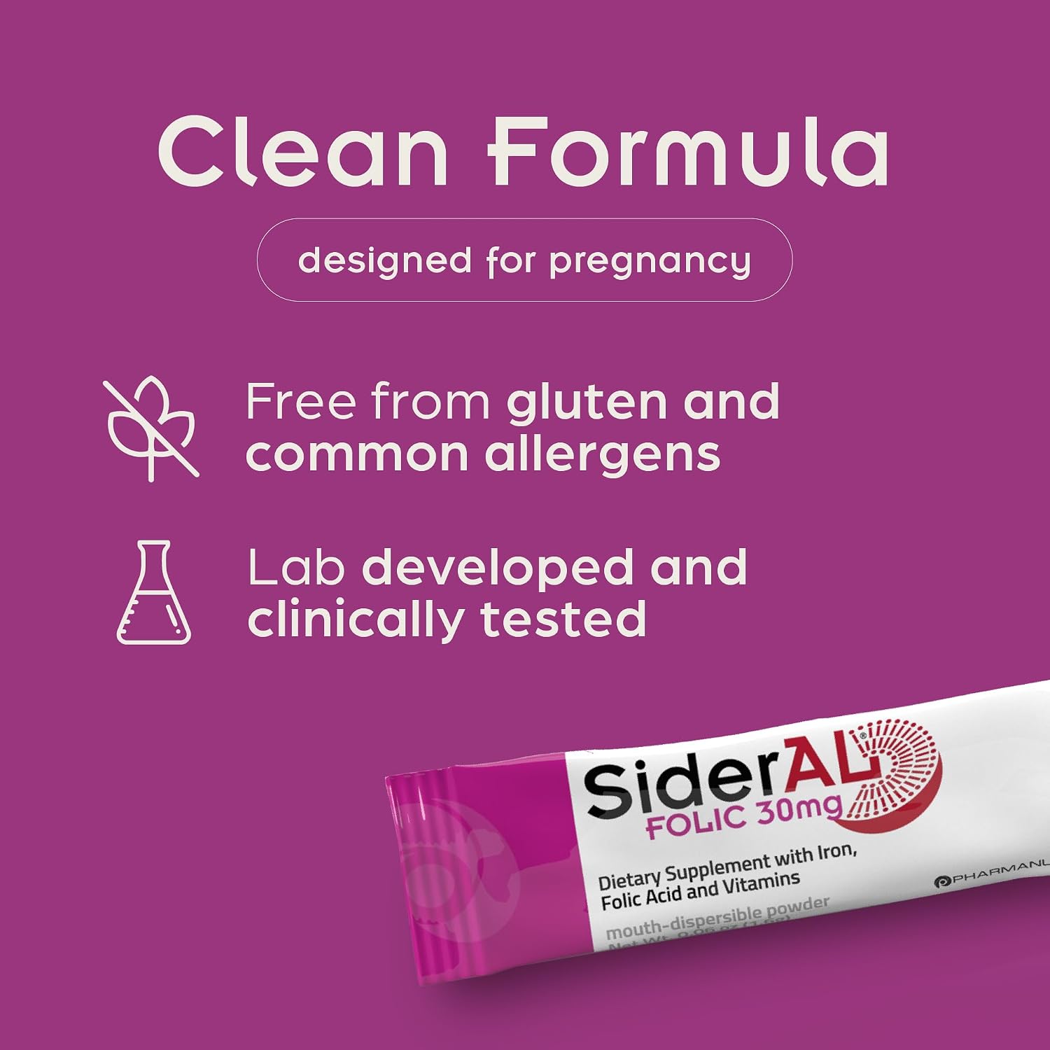 SiderAL Forte Sucrosomial Iron Supplement for Women and Men - Clinically Proven to Increase Levels without Side Effects, Gentle on Stomach