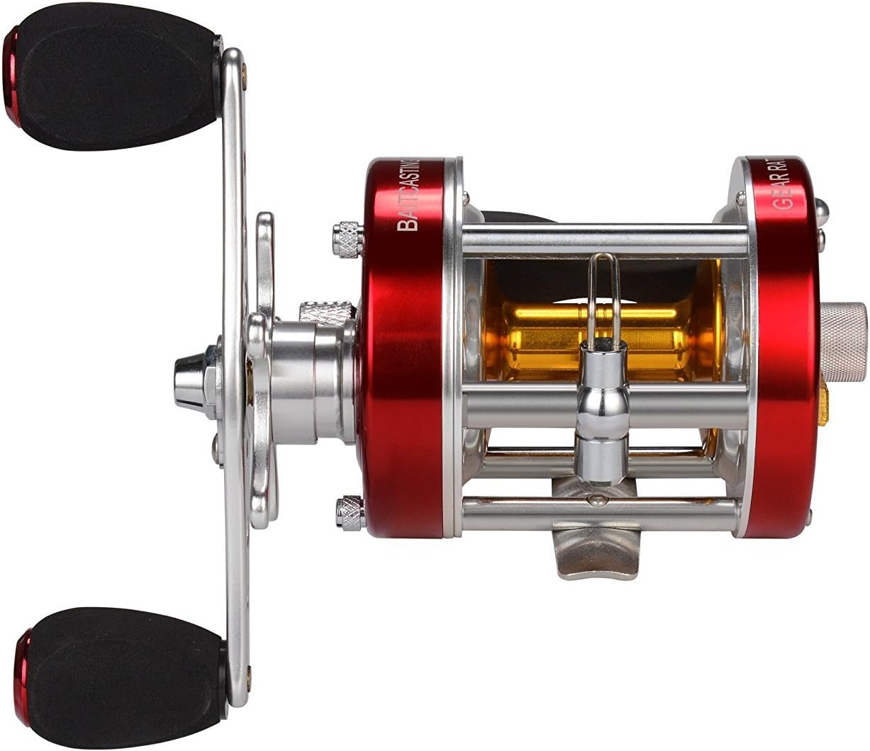 KastKing Rover Round Baitcasting Fishing Reels, Perfect Reel for Catfish | Max Drag: 30 lb, 4+1 BB, 22.8 oz, Reinforced Metal Body, Carbon Fiber Drag System, Oversized Non-Slip TPE Grips