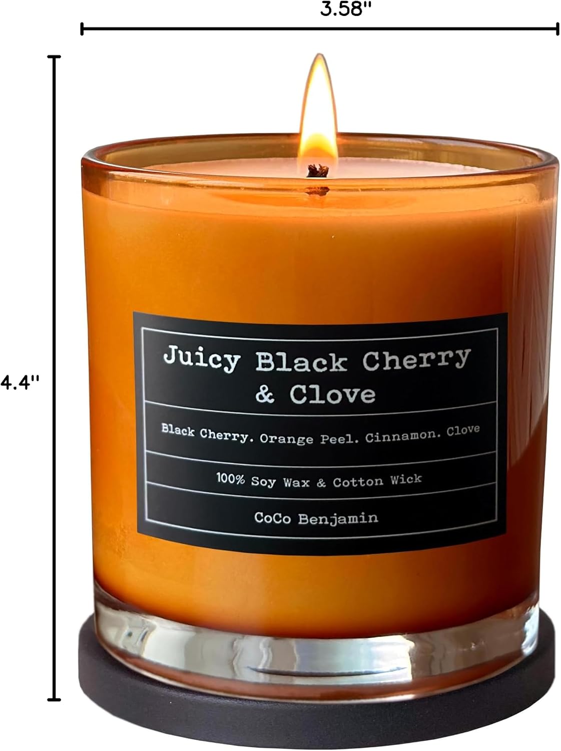 100% Natural Soy Wax Candle by CoCo Benjamin - Highly Scented & Hand-Poured Luxury Candle ((Majestic Balsam Fir Trees) - Clean Burning Cotton Wick