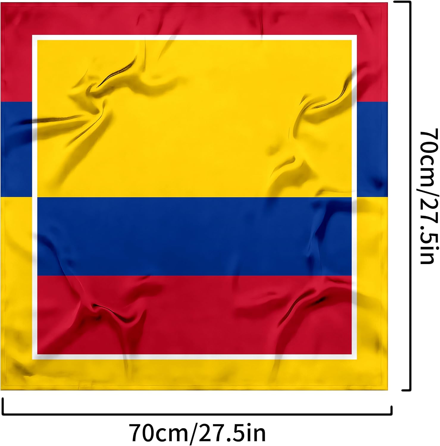 Fashion Bandana Women,Flag Silk Scarf,27.5x27.5 Large Square bandanas,Satin Hair for Sleeping,Travel,for Gift