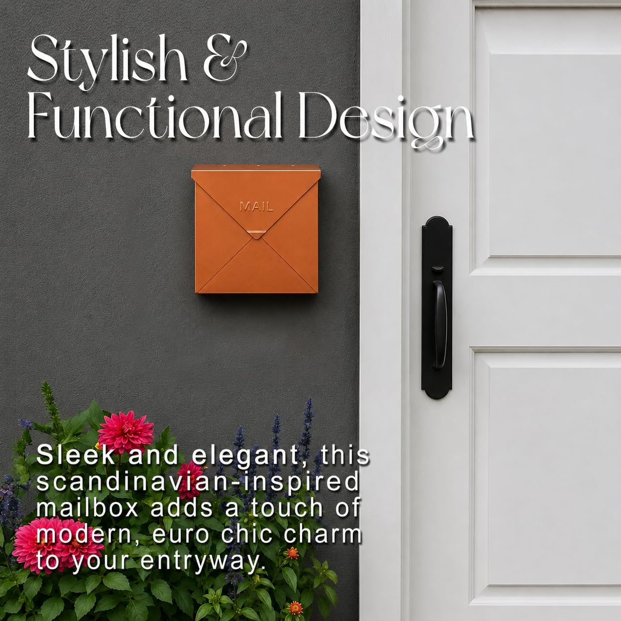 NACH Mailboxes for Outside Wall Mount, 10 x 10 x 4 inch Rustic Brown Mail Boxes for House Outside