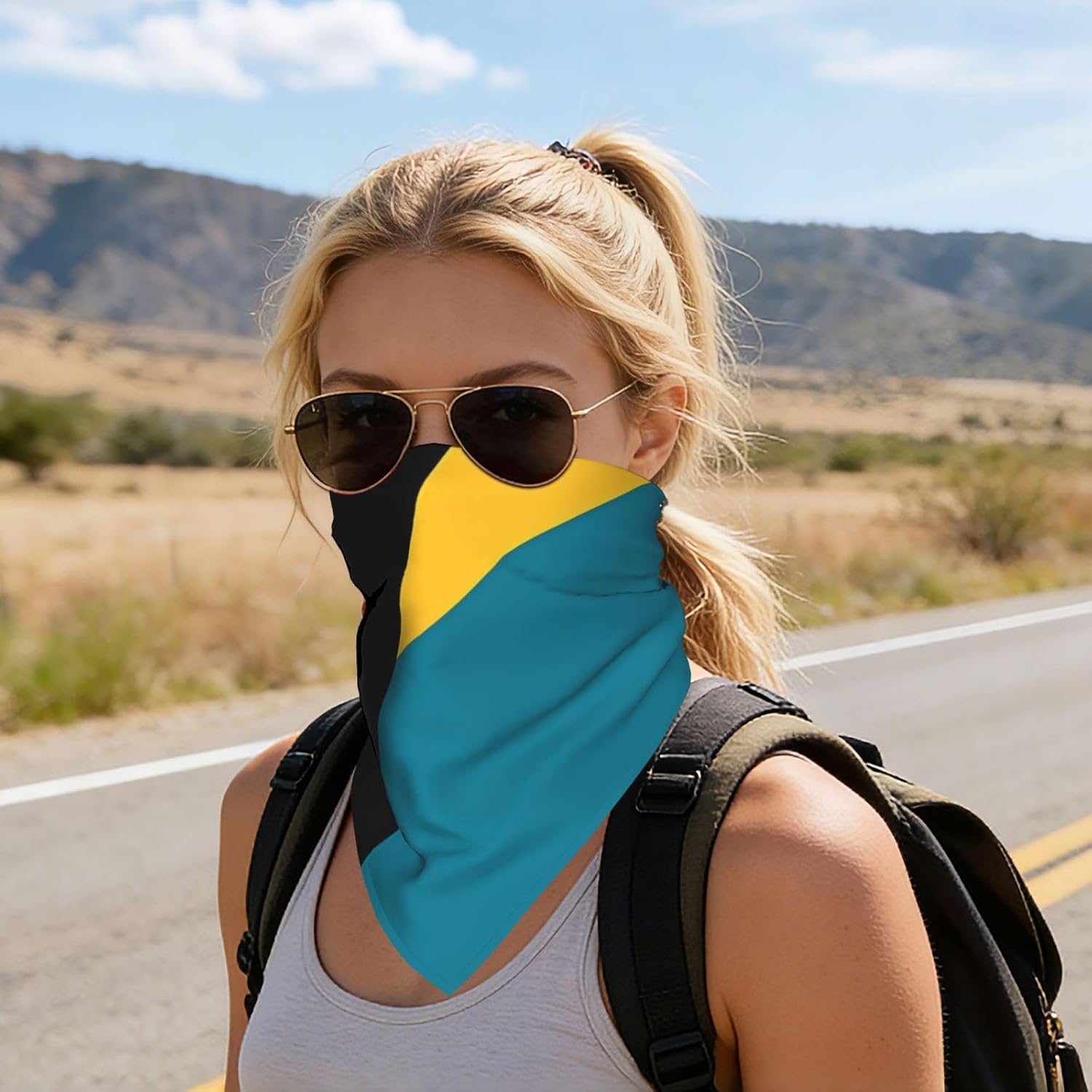 Flag Silk Scarf Head Hair Wraps Bandana Square Satin Head Scarf For Women