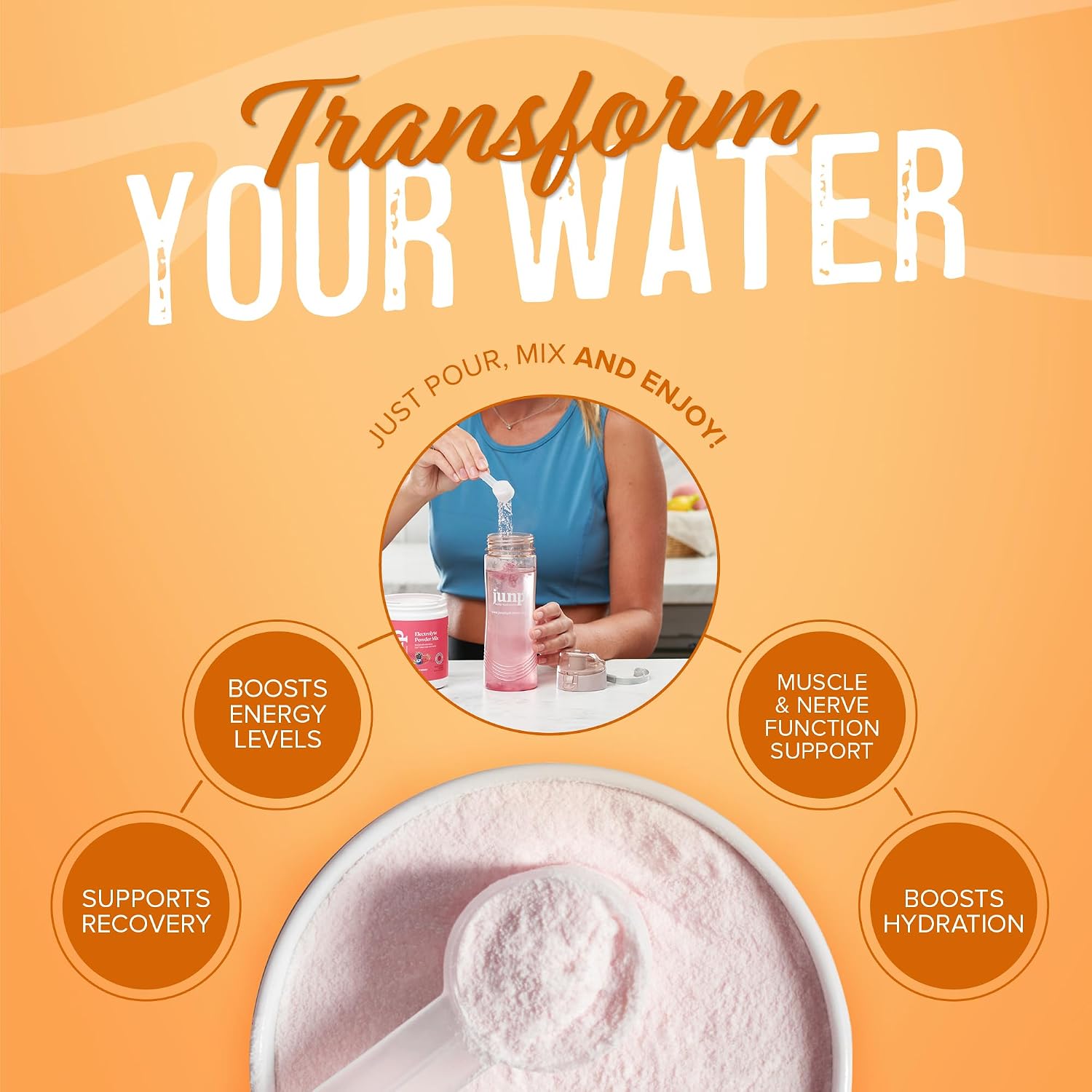JUNP Electrolytes Powder No Sugar No Carbs – Lemonade Keto Electrolyte Drink Mix - Potassium & Salt Hydration Powder Electrolytes - Zero Calorie