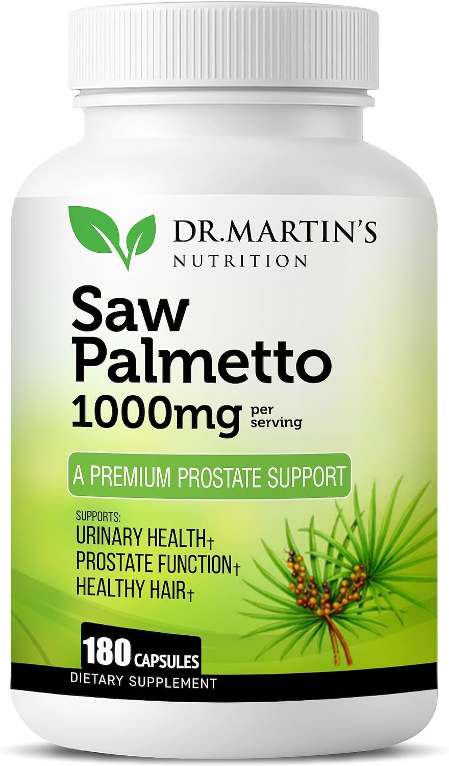 USA Grown Saw Palmetto | 180 Capsules Prostate Health Supplement | Hair Growth for Men & Women | Support to Help Maintain Normal Urination Frequency