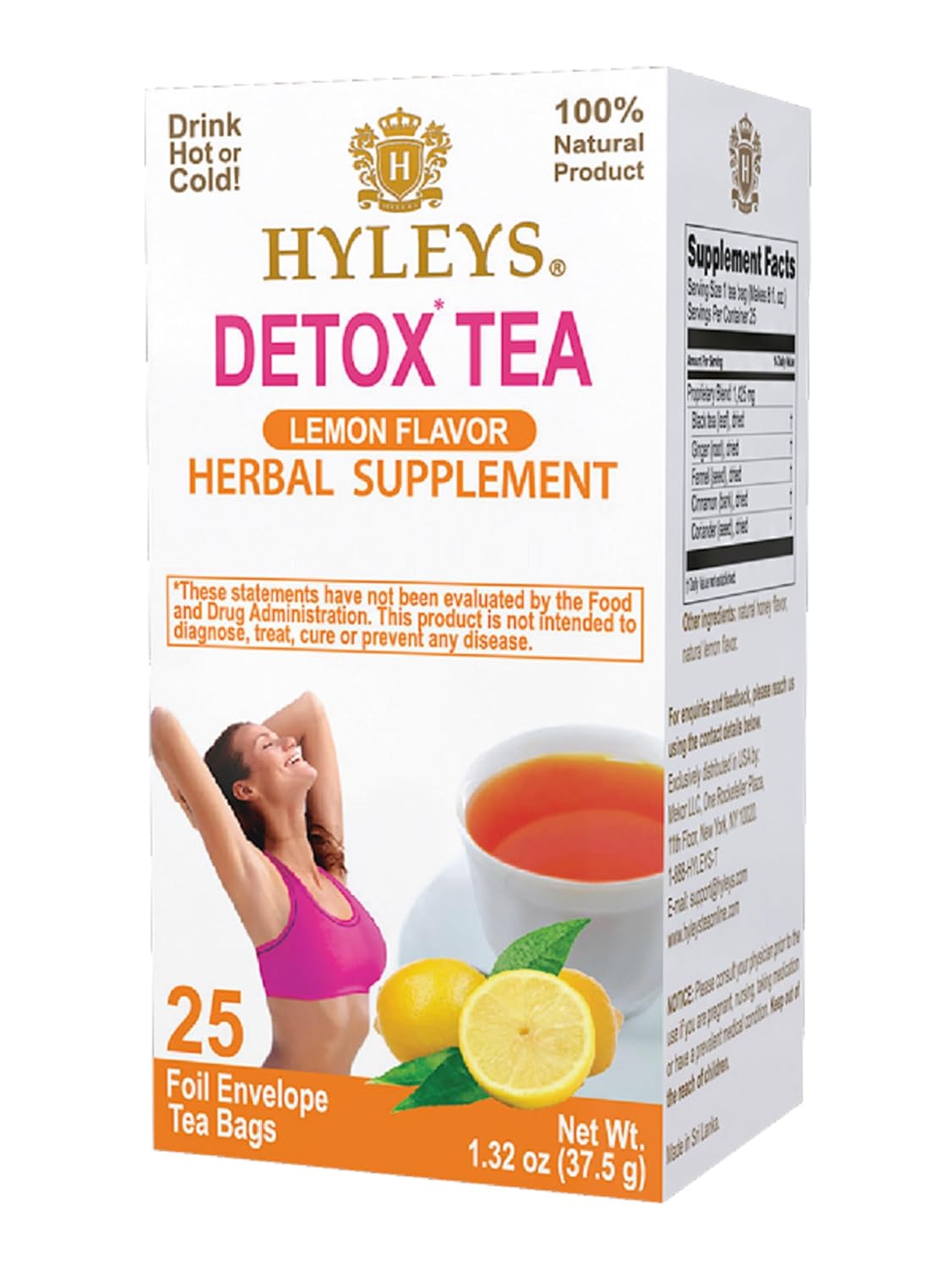 Hyleys 14 Day Weight Loss Tea, Garcinia & Matcha Green Tea, 42 Tea Bags