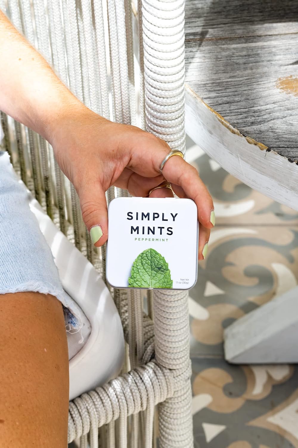 SIMPLY MINTS Natural Peppermint Breath Mints, 6 Pack (180 Pieces), Made With Real Peppermint Oil | Aspartame-Free, Sorbitol-Free, Xylitol-Free, Vegan, Kosher, Non-GMO