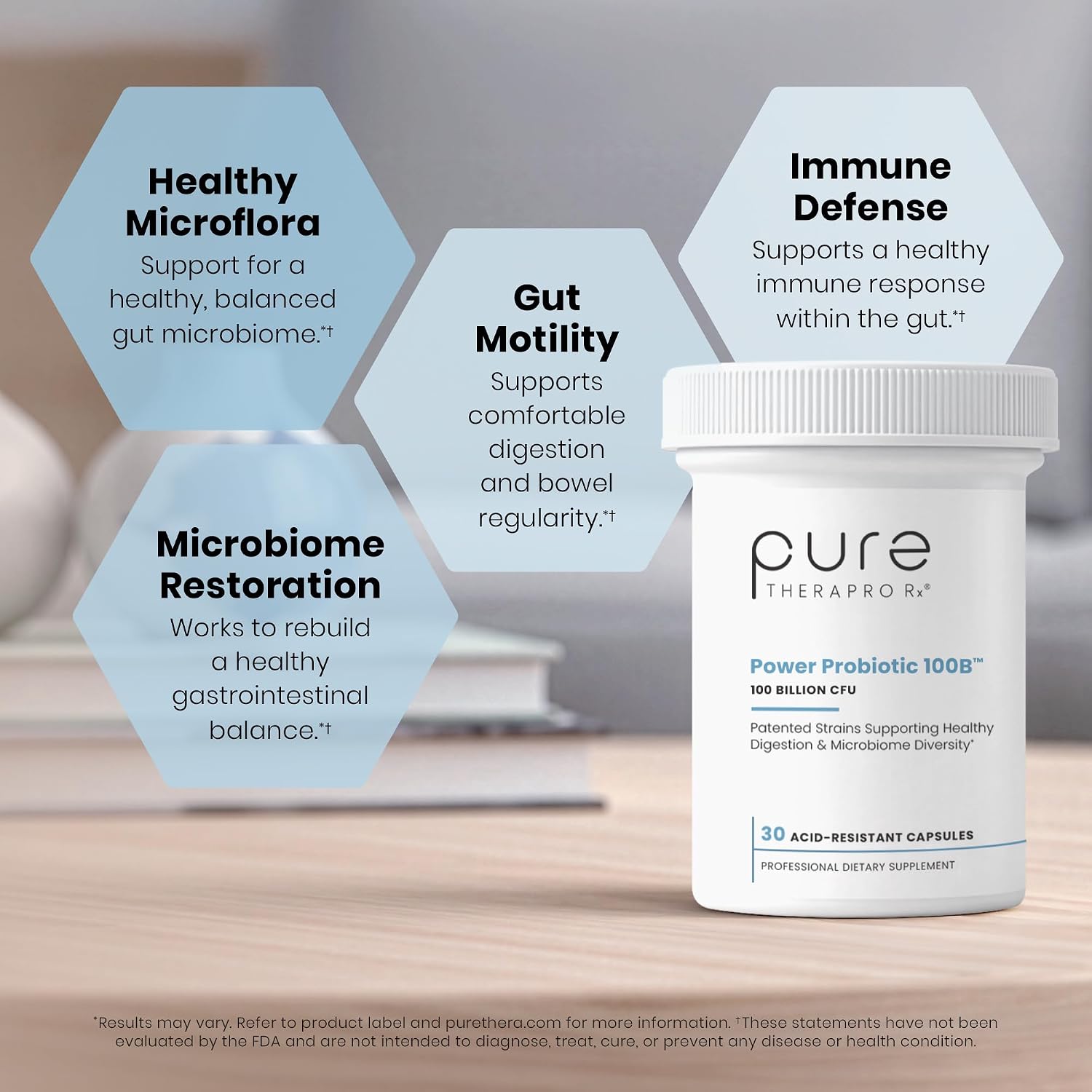 Power Probiotic 100B, 100 Billion CFU, 30 Acid-Resistant Capsules