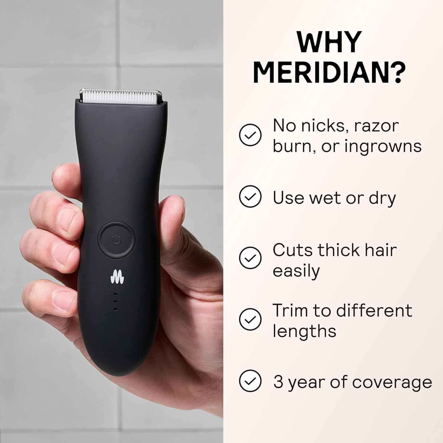 MERIDIAN The Trimmer Original | Body Hair Trimmer for Men & Women | Sage